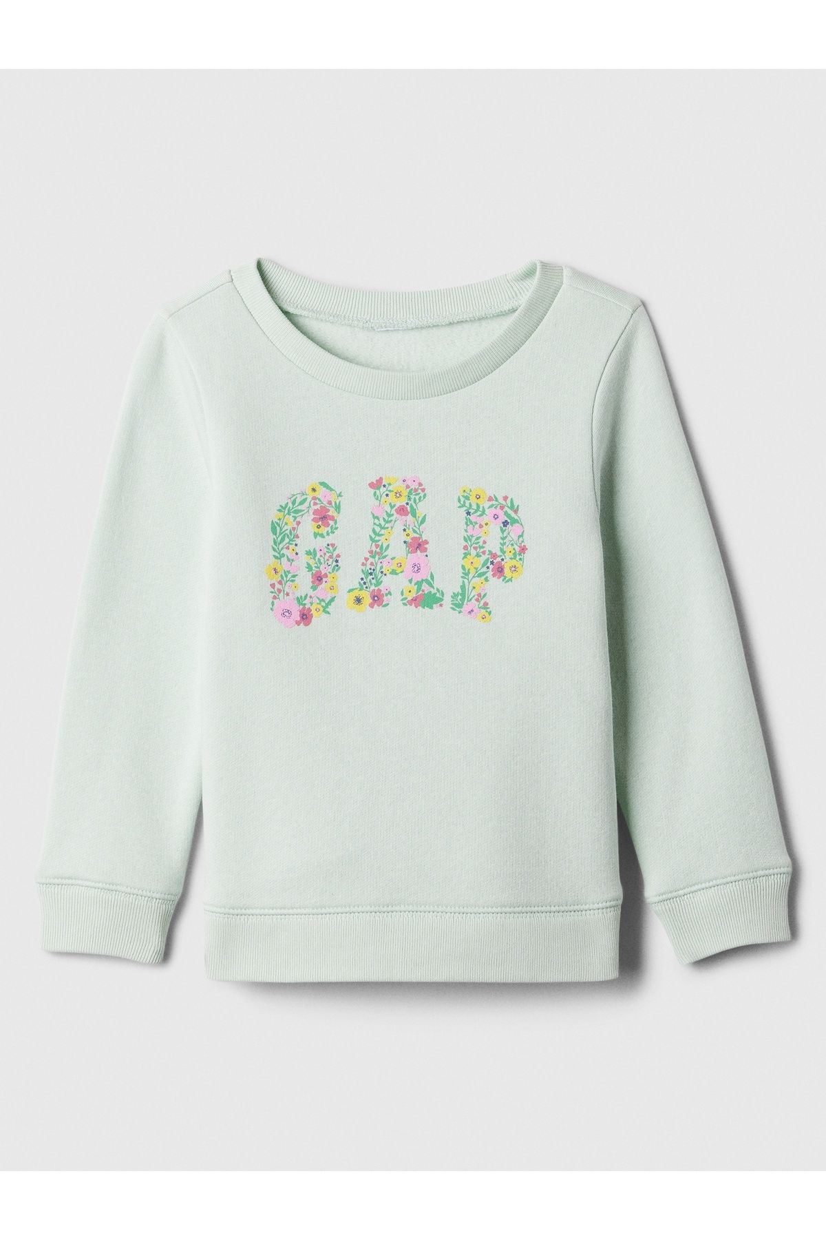 GAP Kız Bebek Yeşil Gap Logo Fleece Sweatshirt