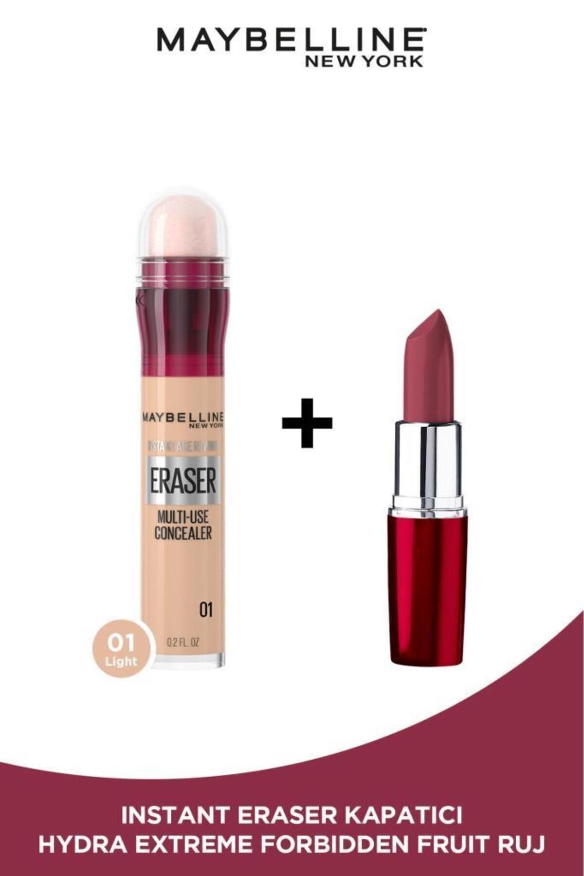 Maybelline New York Instant Anti Age Eraser Kapatıcı 01 Light & Hydra Extreme Forbidden Fruit Ruj 805 Purple Lust Mürdüm