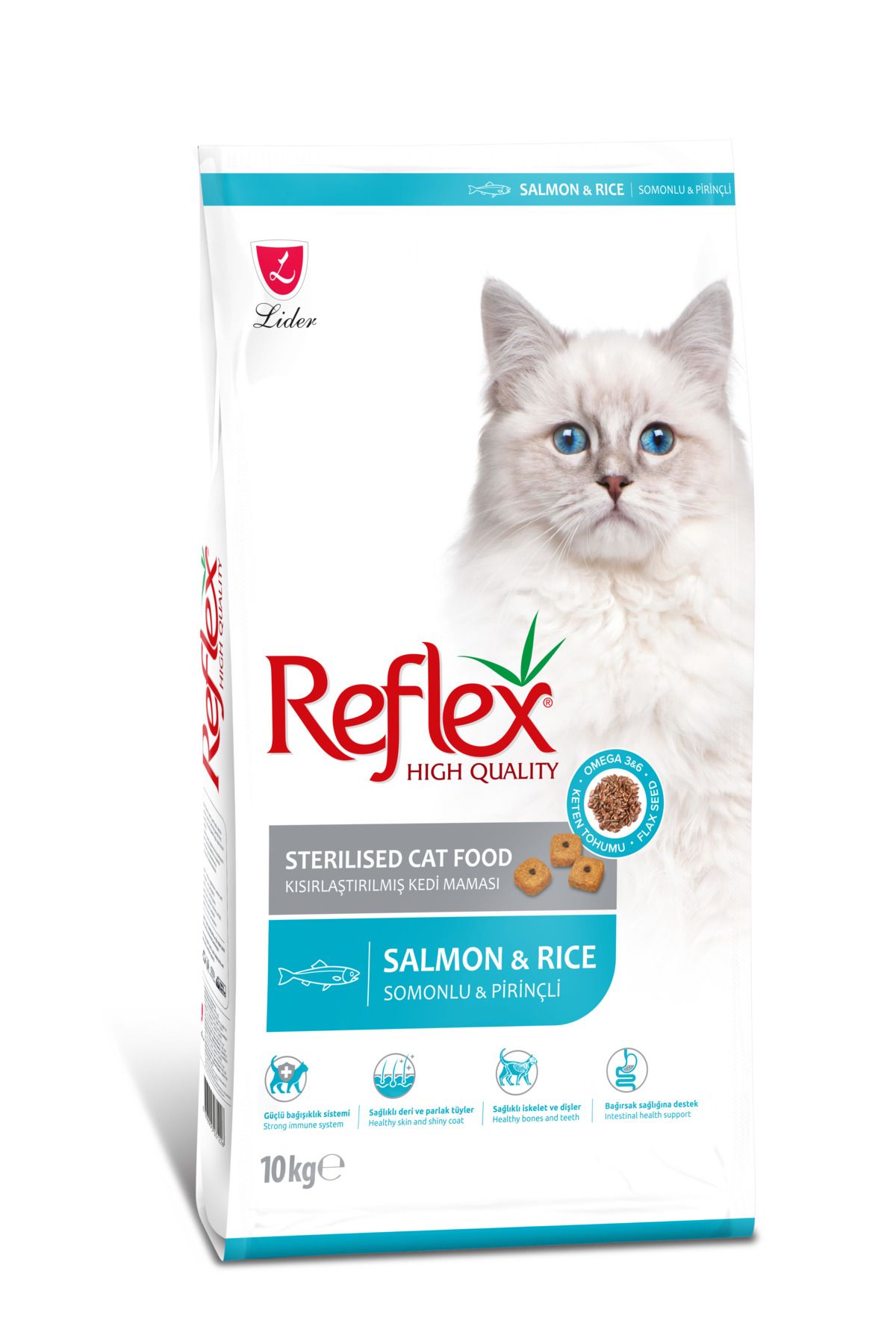 Reflex Sterilsed Somonlu Kısırlaştırılmış Yetişkin Kedi Maması 10 Kg Salmon Rice Cat Food