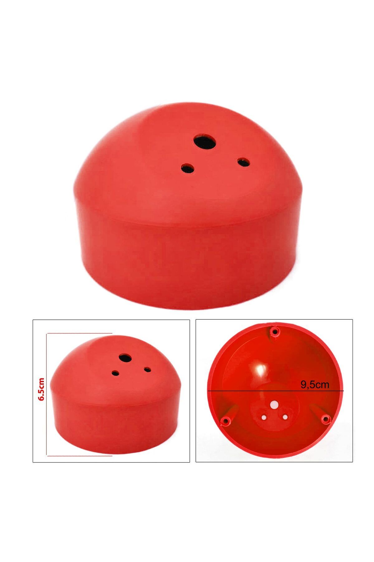 KRGZ 2020 Tweeter Dome Kabin Yuvası 10cm Tabansız Kırmızı (2 Adet) Polaxtor