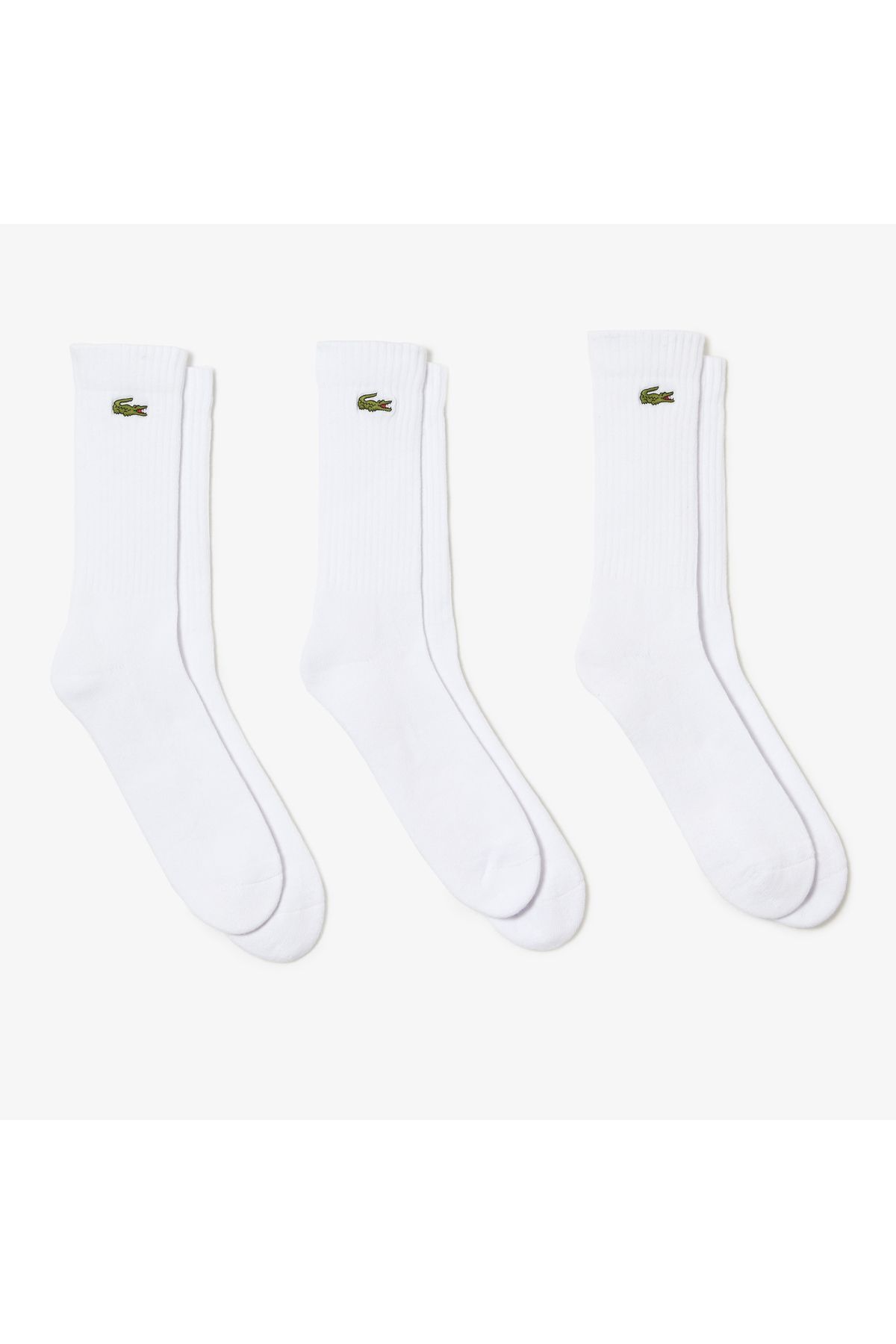 Lacoste Erkek 3'lü Beyaz Çorap