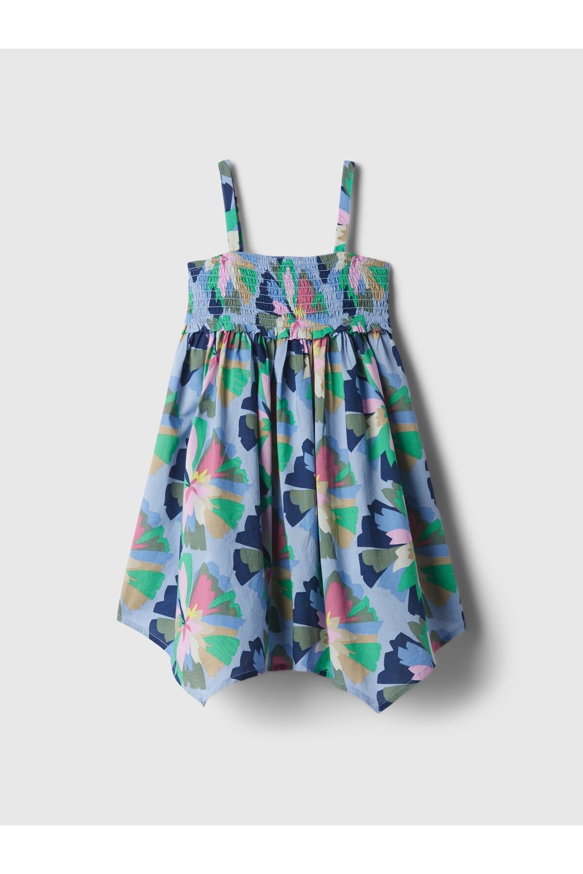GAP Kız Bebek Çok Renkli Desenli Büzgülü Elbise