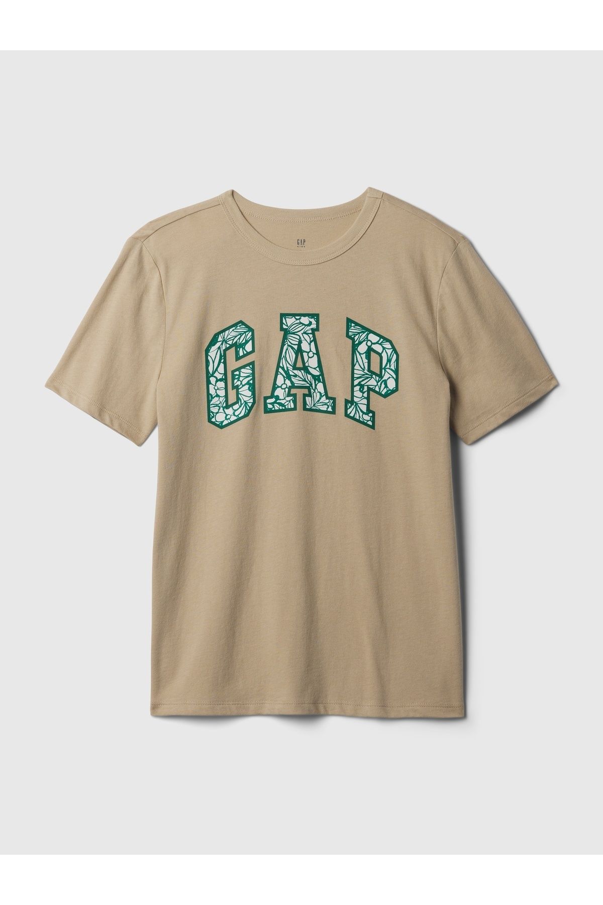 GAP Erkek Çocuk Bej Gap Logo T-Shirt