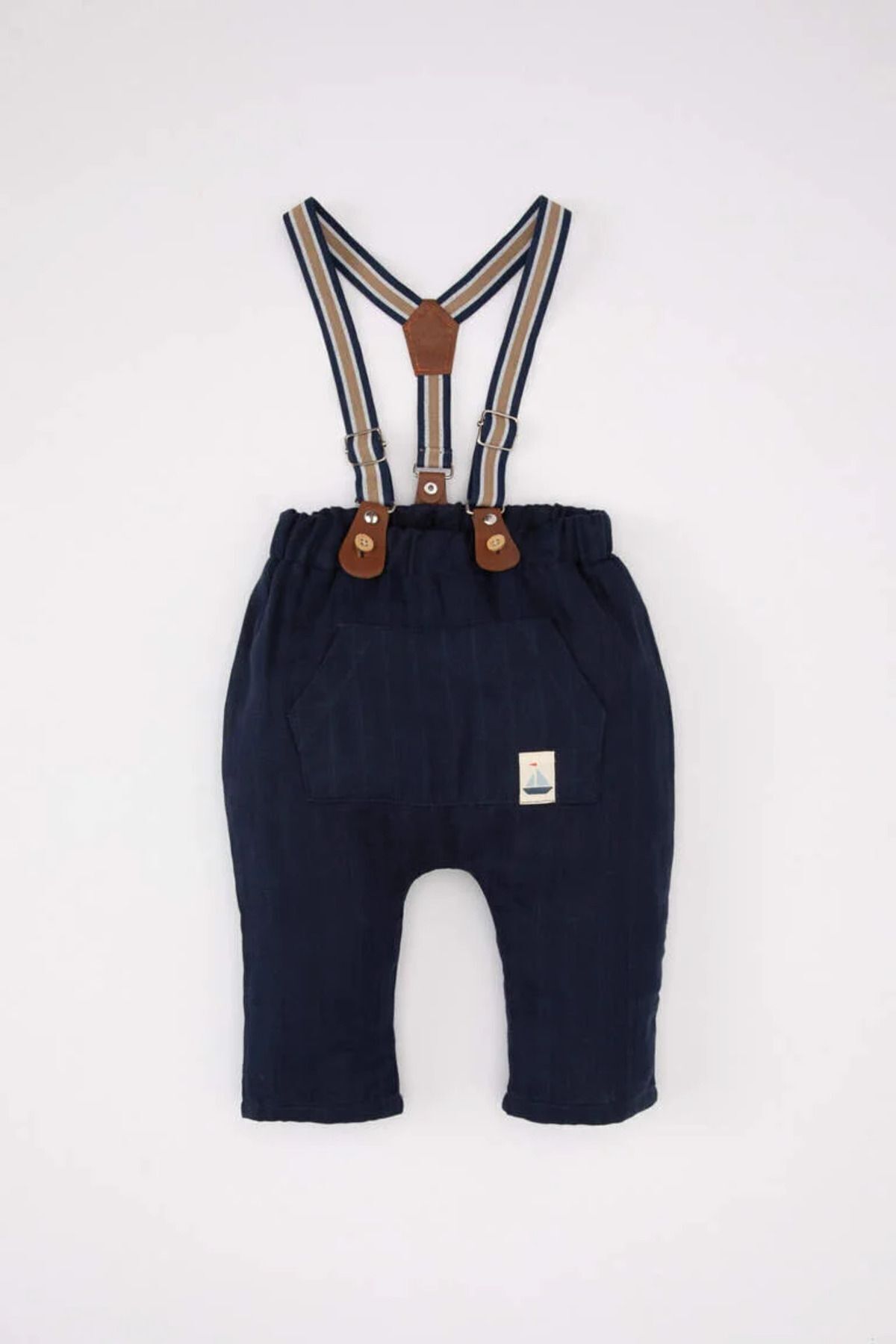 Defacto Erkek Bebek Müslin Pantolon Pantolon Askısı 2'li Takım B9510a524sm