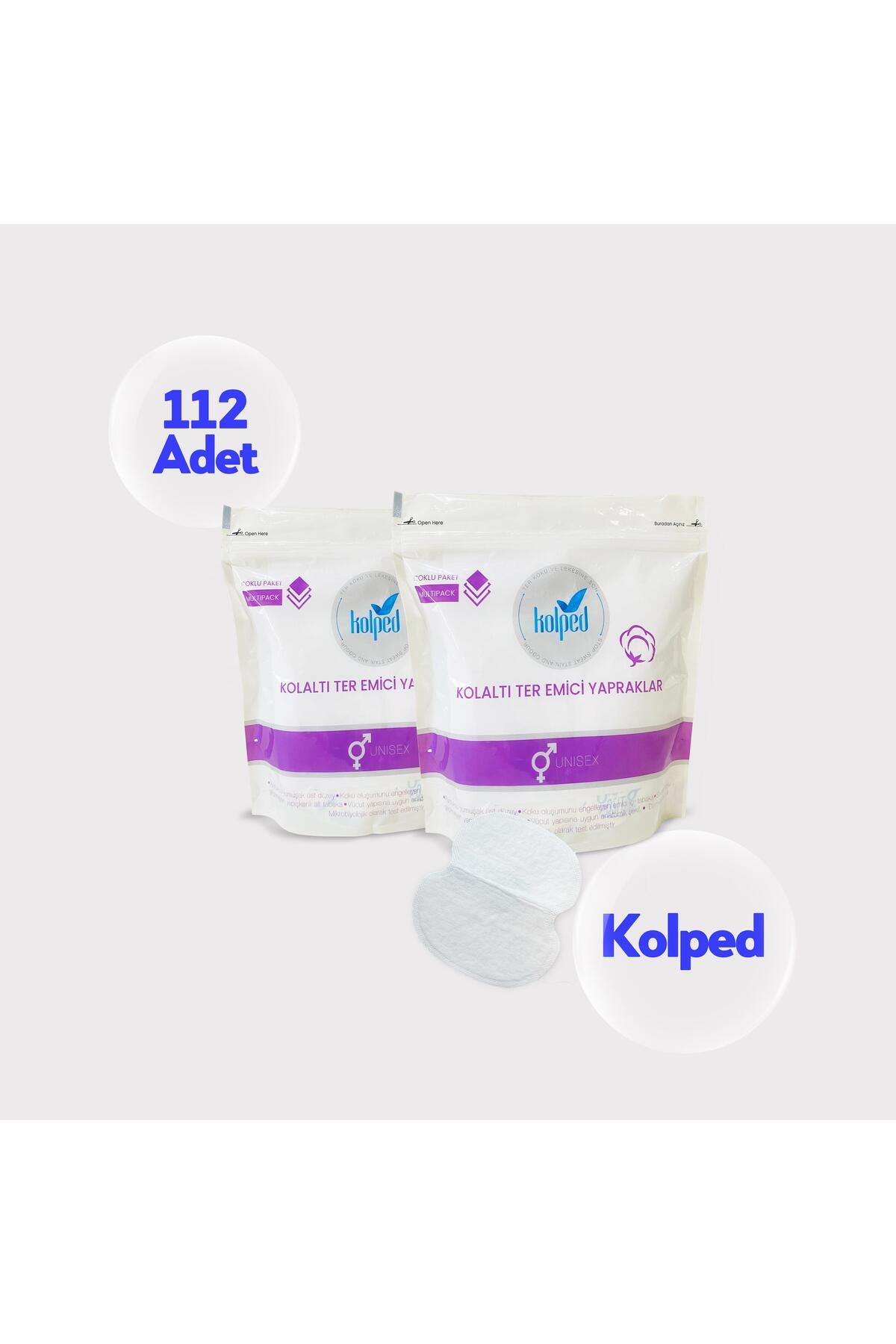 KOLPED Koltuk Altı Pedi Ter Emici Yapraklar 112 Adet (2 PAKET)