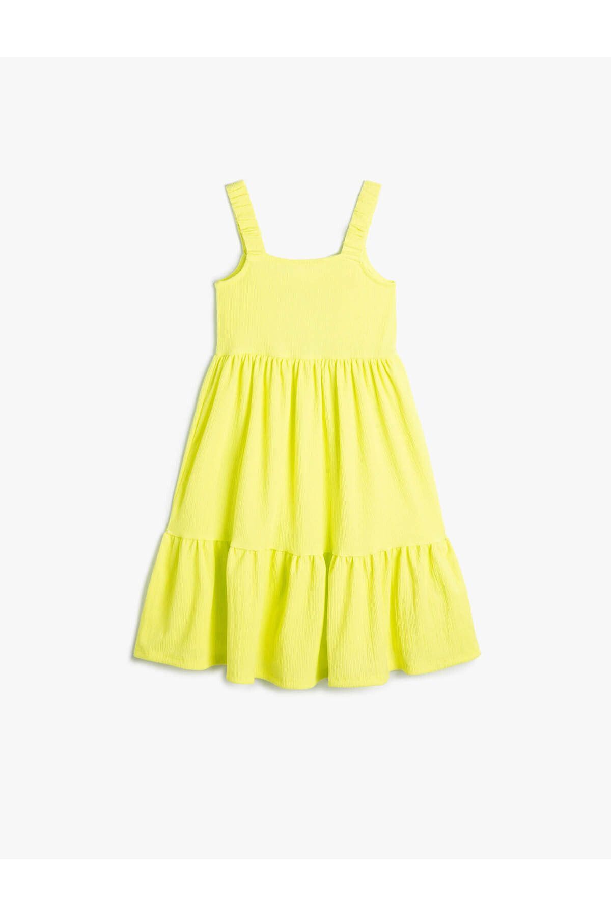 Koton Kız Çocuk Elbise Sarı 4skg80034ak