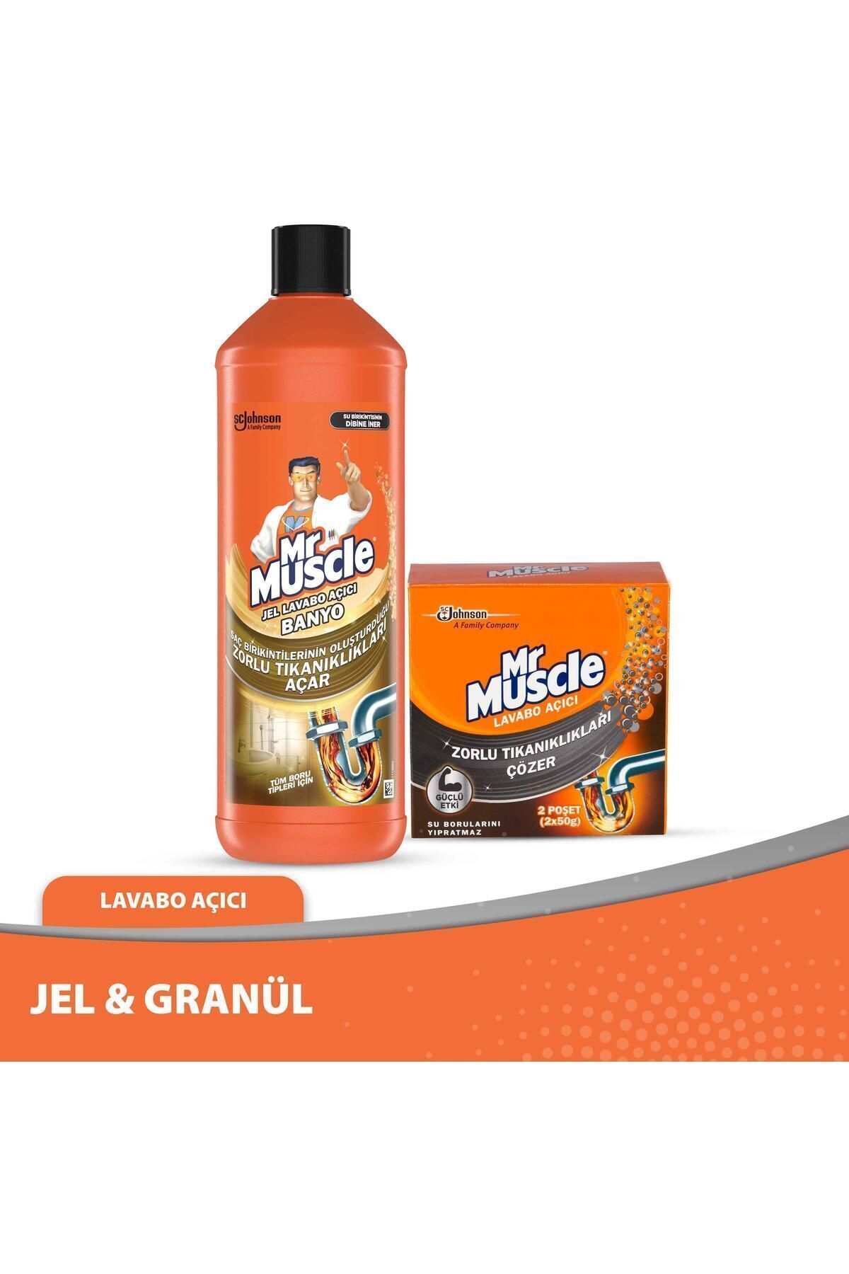 Mr. Muscle Jel ve Granüllü Lavabo Açıcı Temizlik Seti