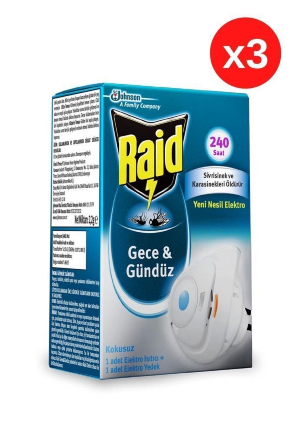 Raid Gece Ve Gündüz Elektro Isıtıcı Sistem - 3 Sistem Ve 3 Yedek