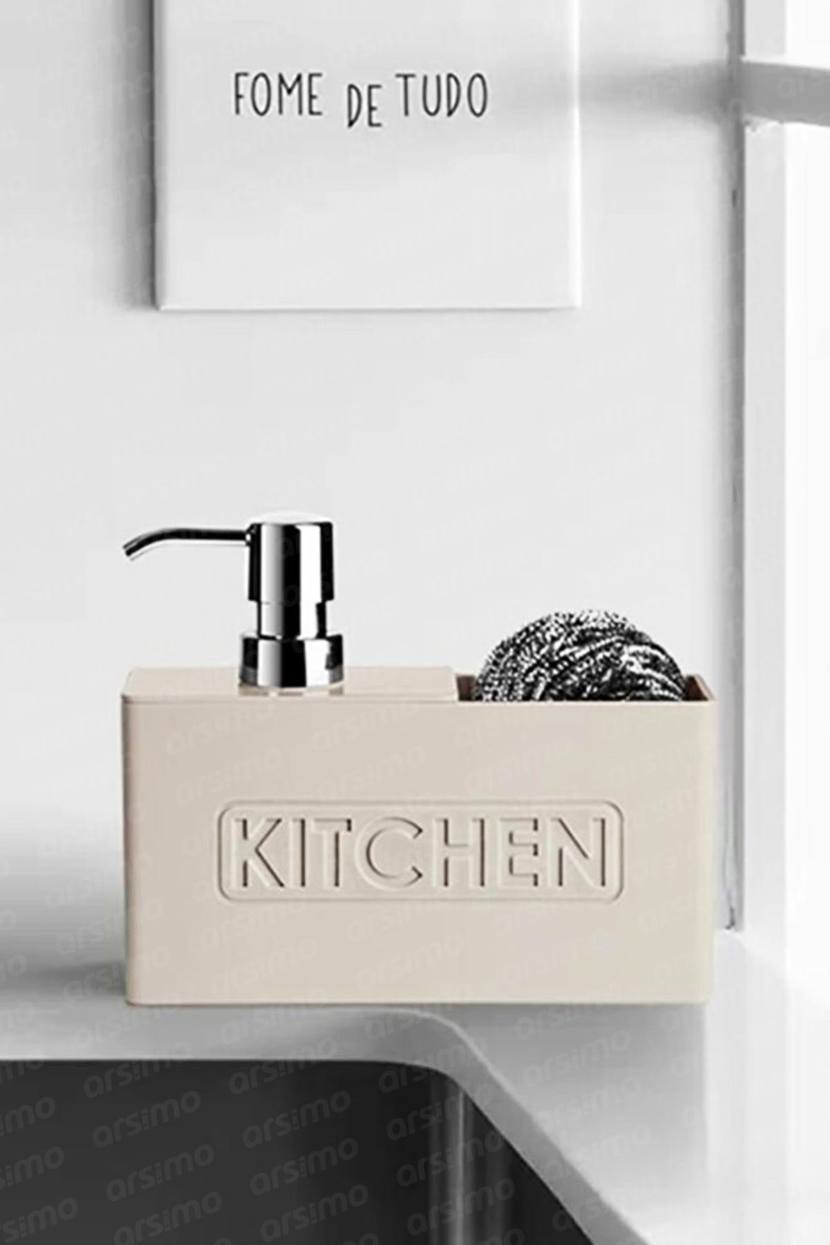 Arsimo Kitchen Sünger Hazneli Lux Mutfak Banyo Sıvı Sabunluk