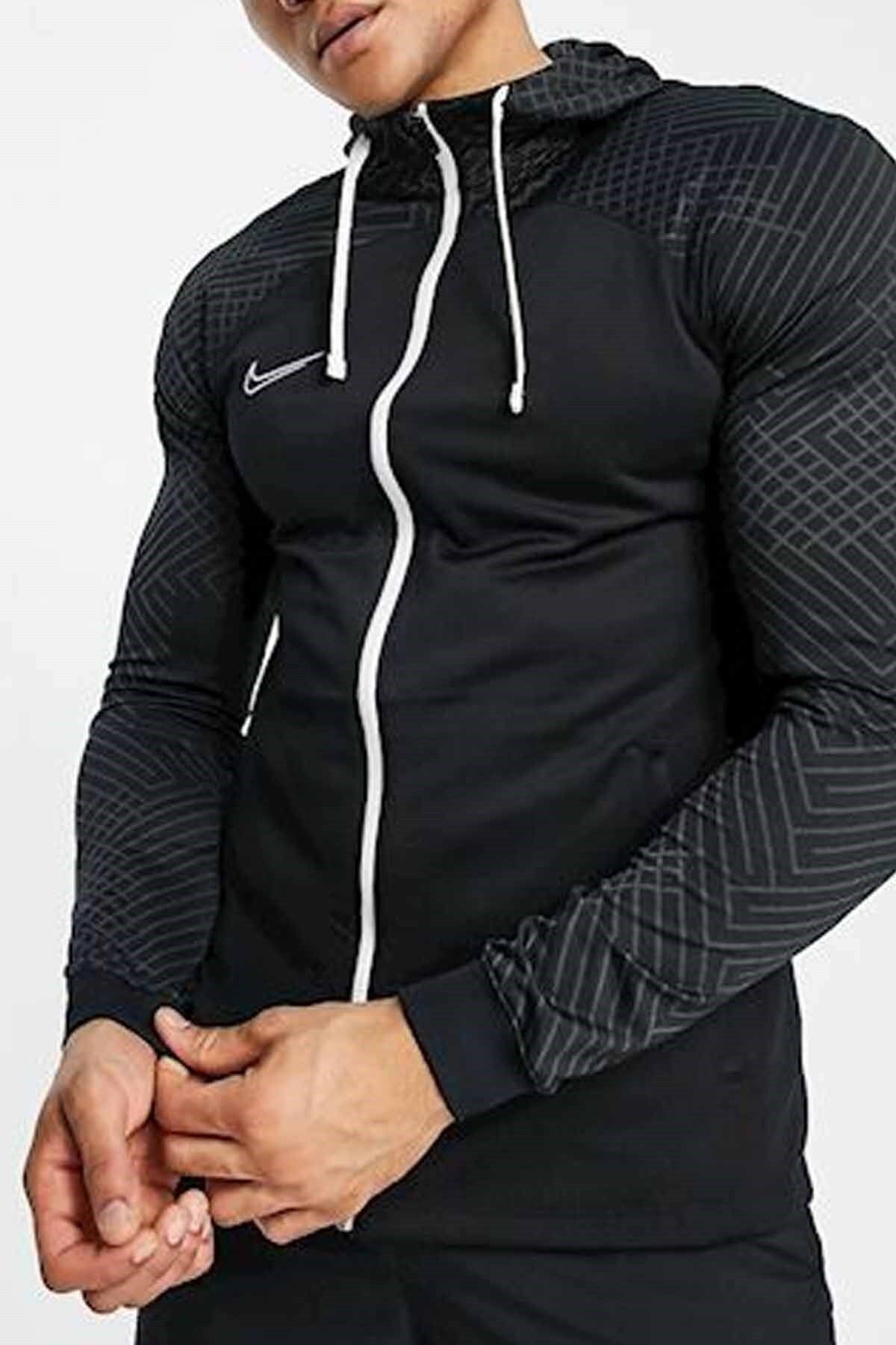 Nike Nk Df Strk Sweatshirt Erkek Eşofman Üst Dh8768-011-siyah