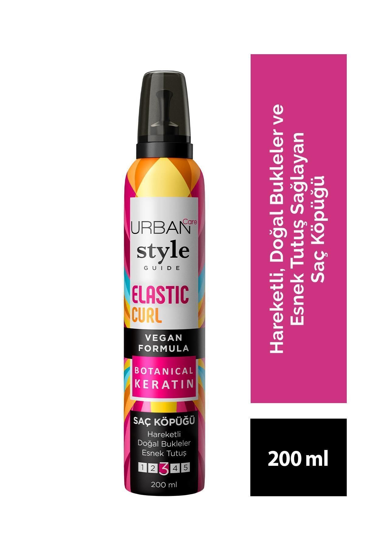 Urban Care Style Guide Elastic Curl Doğal Görünüm Sağlayan Saç Köpüğü-esnek Tutuş-vegan -200 ml