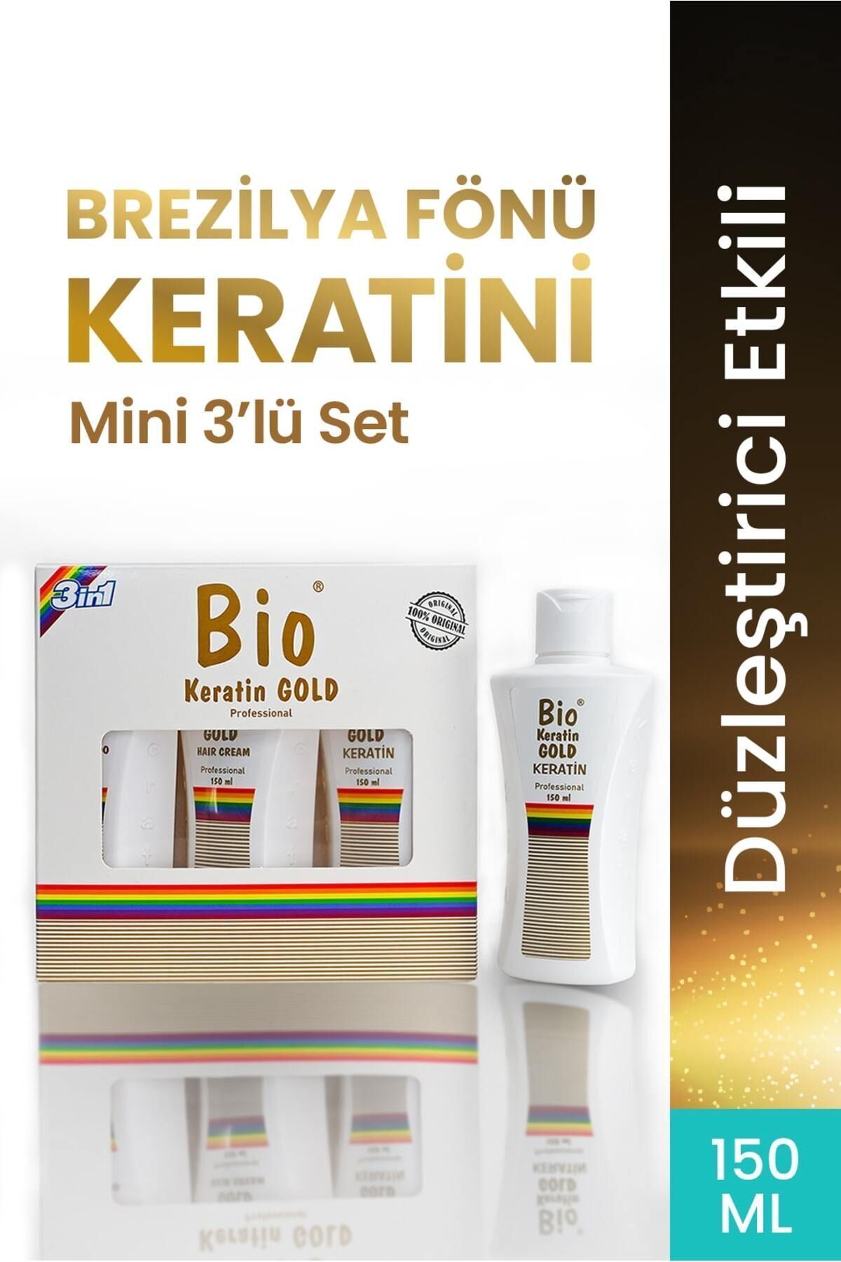 Bio Keratin Gold Brezilya Fönü Keratini Mini 3'lü Set 150 ml.