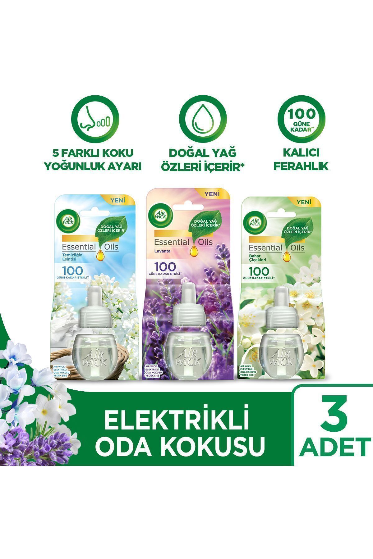 Air Wick Elektrikli Oda Kokusu Yedek Şişe Seti X 3 Adet