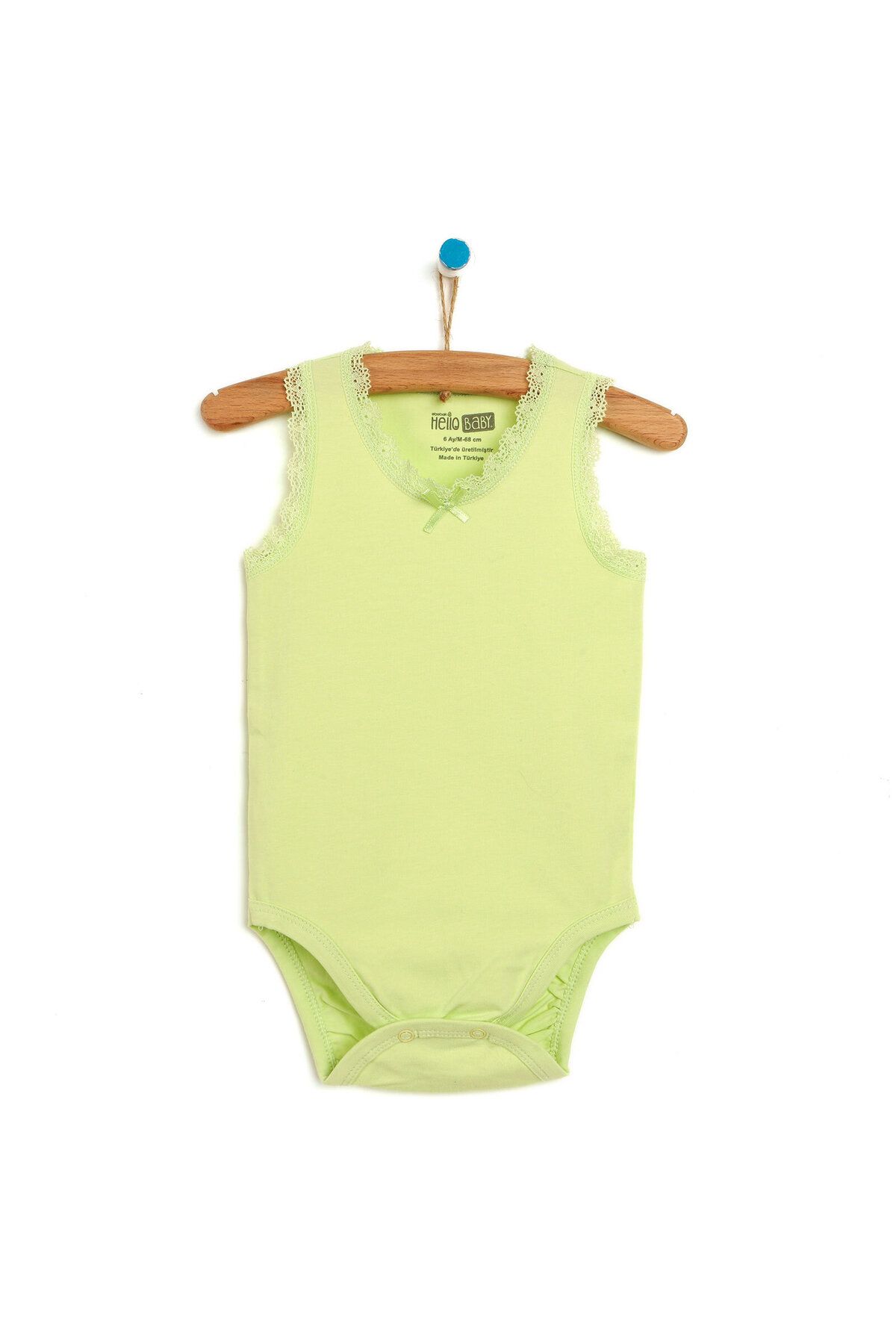 Hello Baby Dantelli Atlet Body Kız Bebek Açık Yeşil 1,5 Yaş
