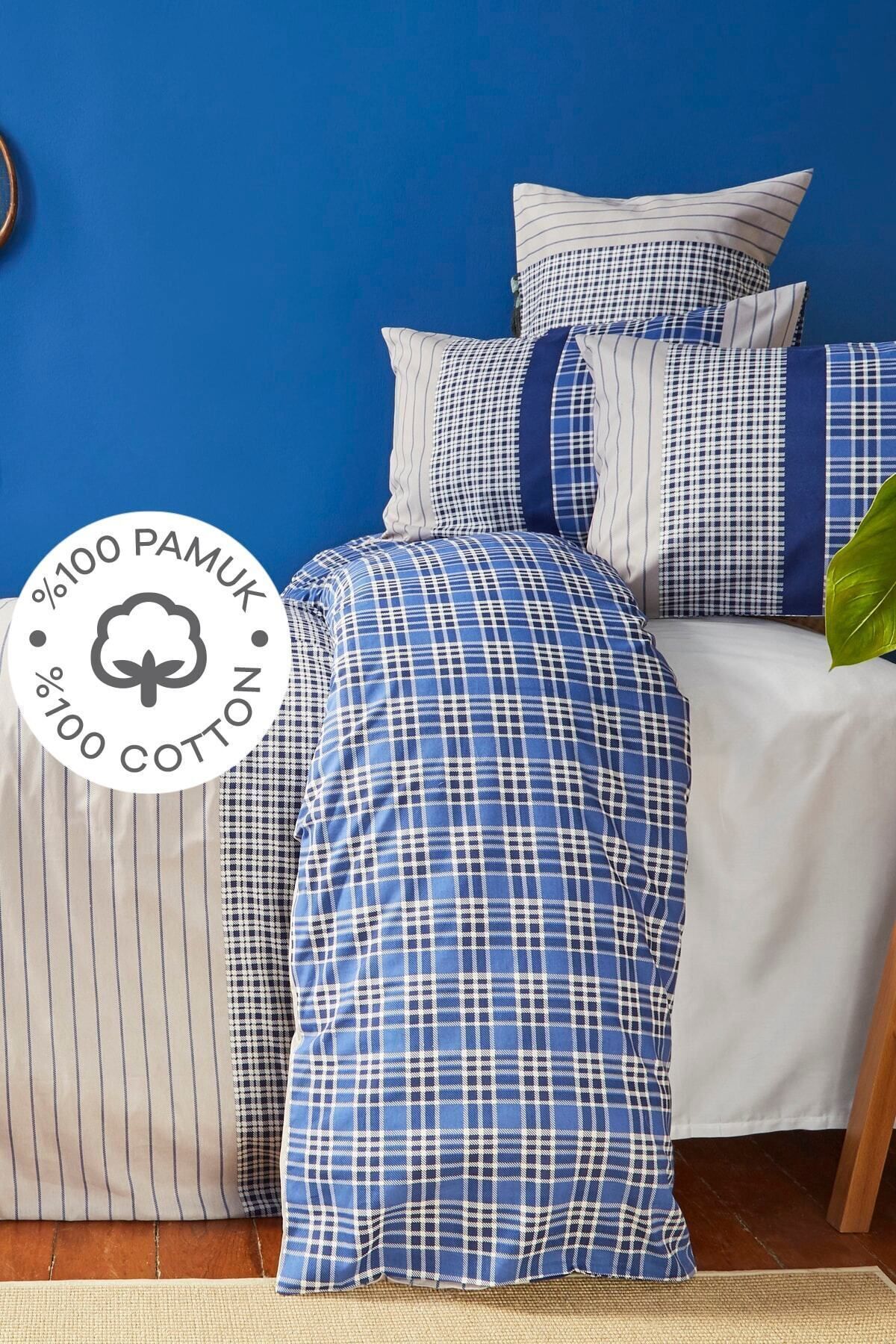 Nautica Home Lord Howe Indigo %100 Pamuk Tek Kişilik Nevresim Takımı