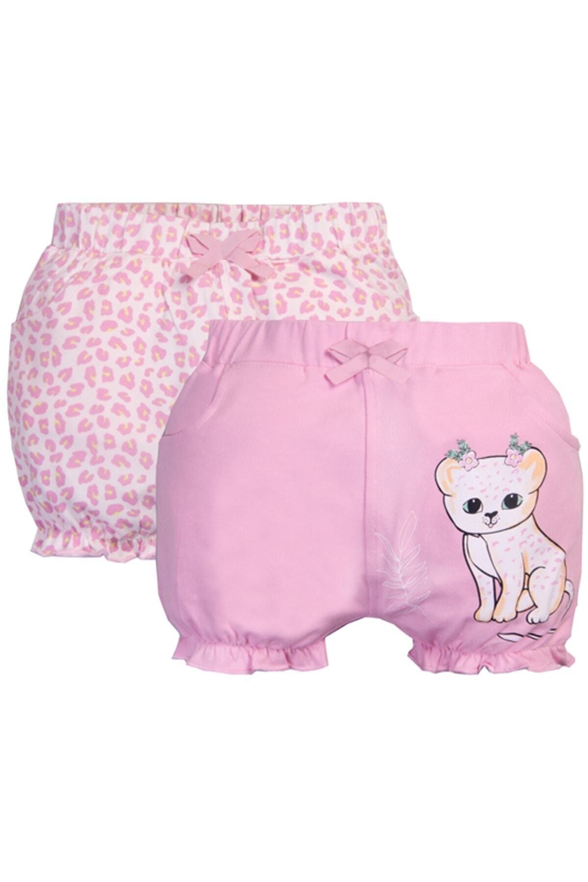 Miny Center Kız Bebek 2li Şort Set