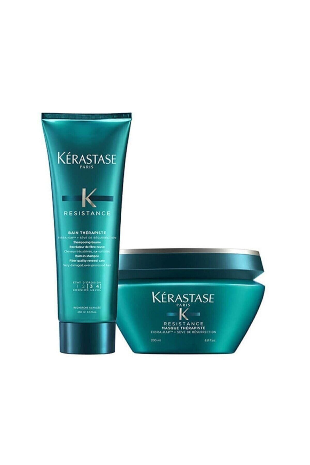 Kerastase Resistance Bain Therapiste Şampuan 250 ml Resistance Paris Therapiste Saç Maskesi .3 1KUTU