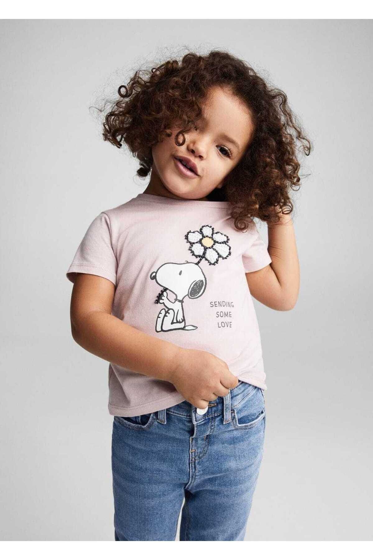 MANGO Baby Snoopy baskılı tişört