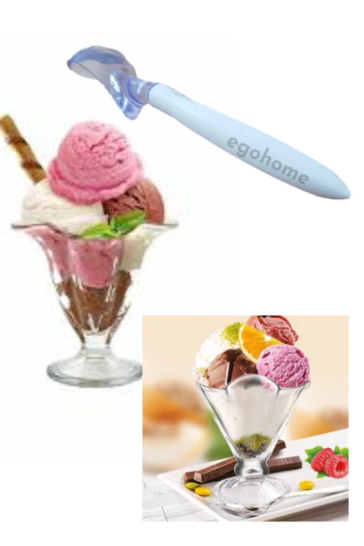 ego home Sert Plastik Dondurma ve Porsiyonlama Kaşığı Top Dondurma Kaşıgı
