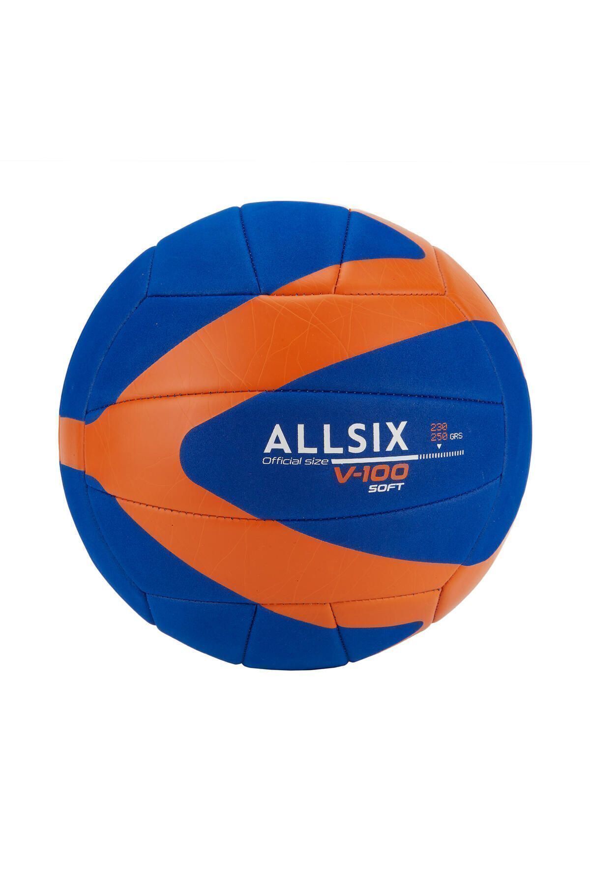 Decathlon Voleybol Topu - Mavi / Turuncu - 230/250 G - 10/14 Yaş - V100 Soft 230