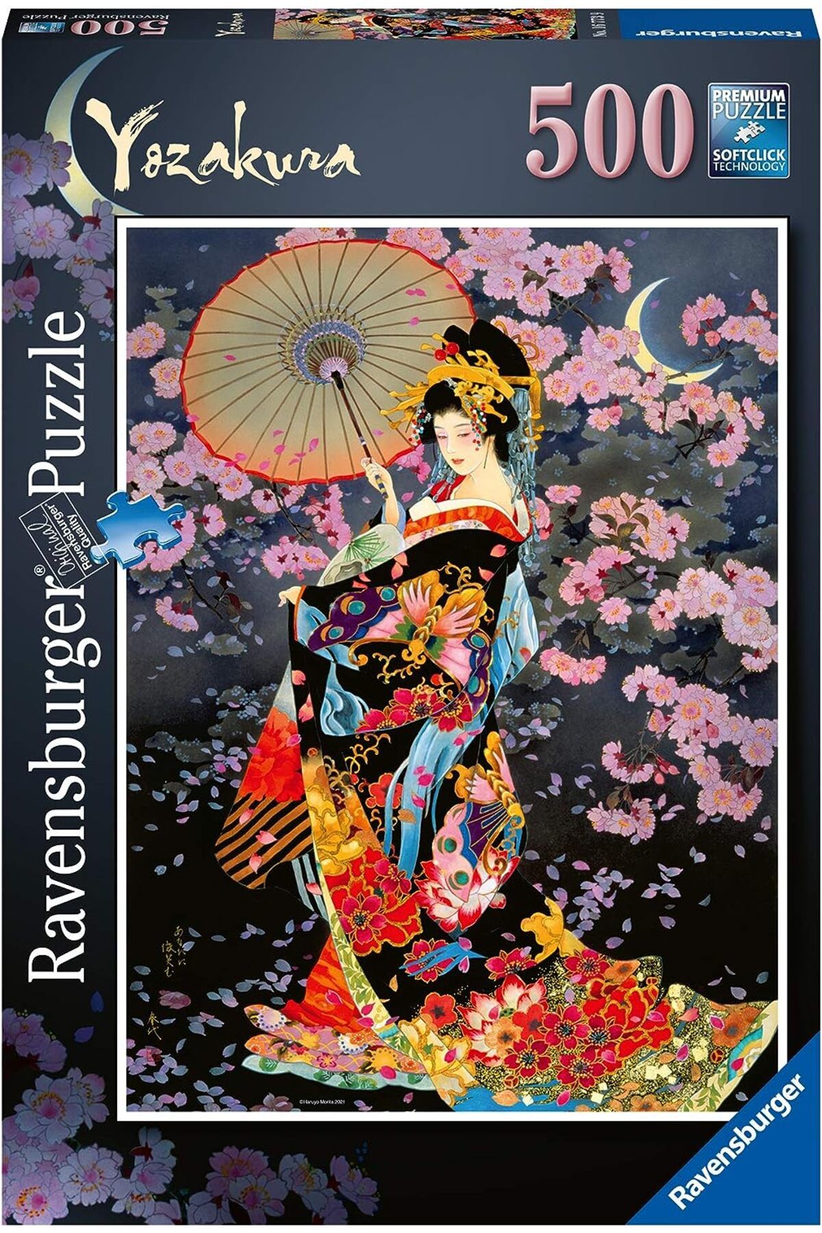 RAVENSBURGER 167739 Yozakura Yetişkin Puzzle, 500 Parça, Çok Renkli
