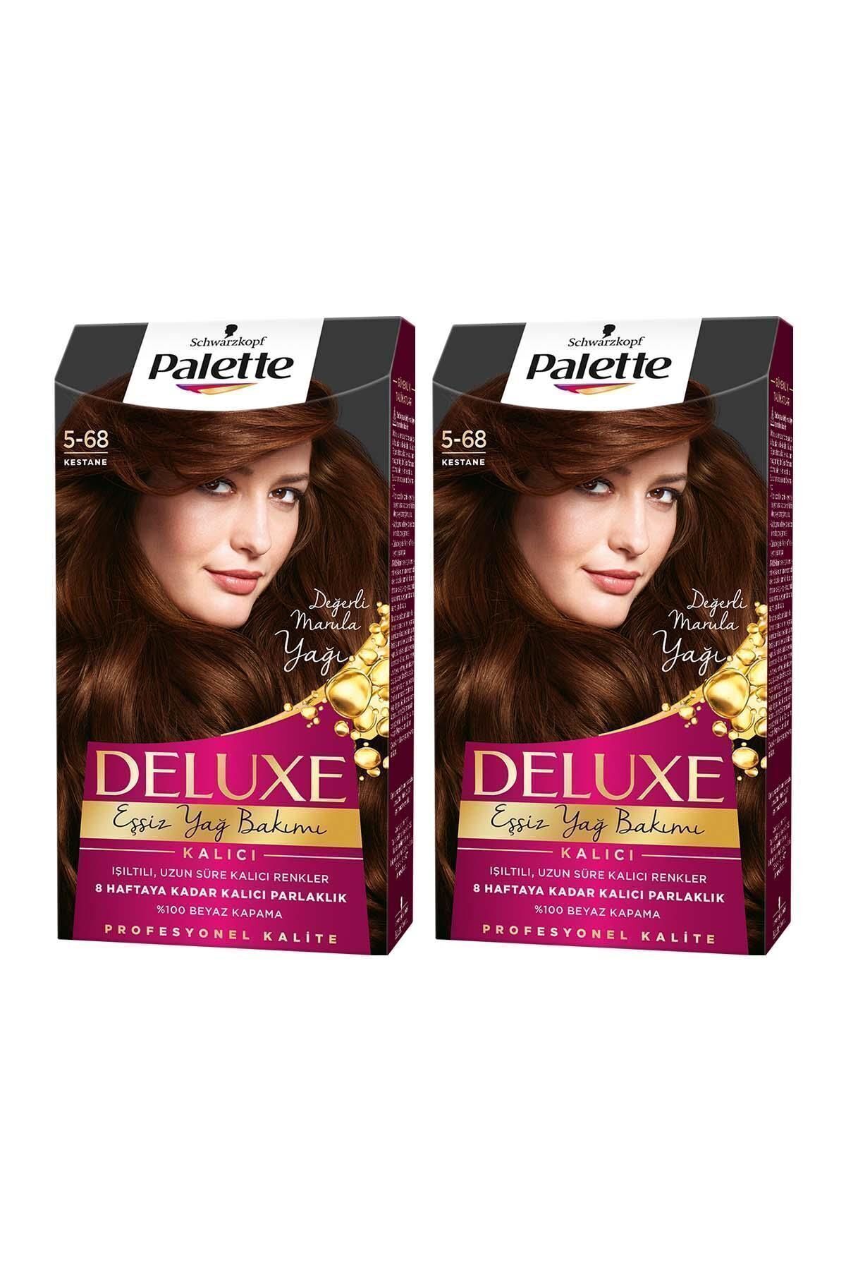 Palette Deluxe 5-68 Kestane X 2 Paket Saç Boyası