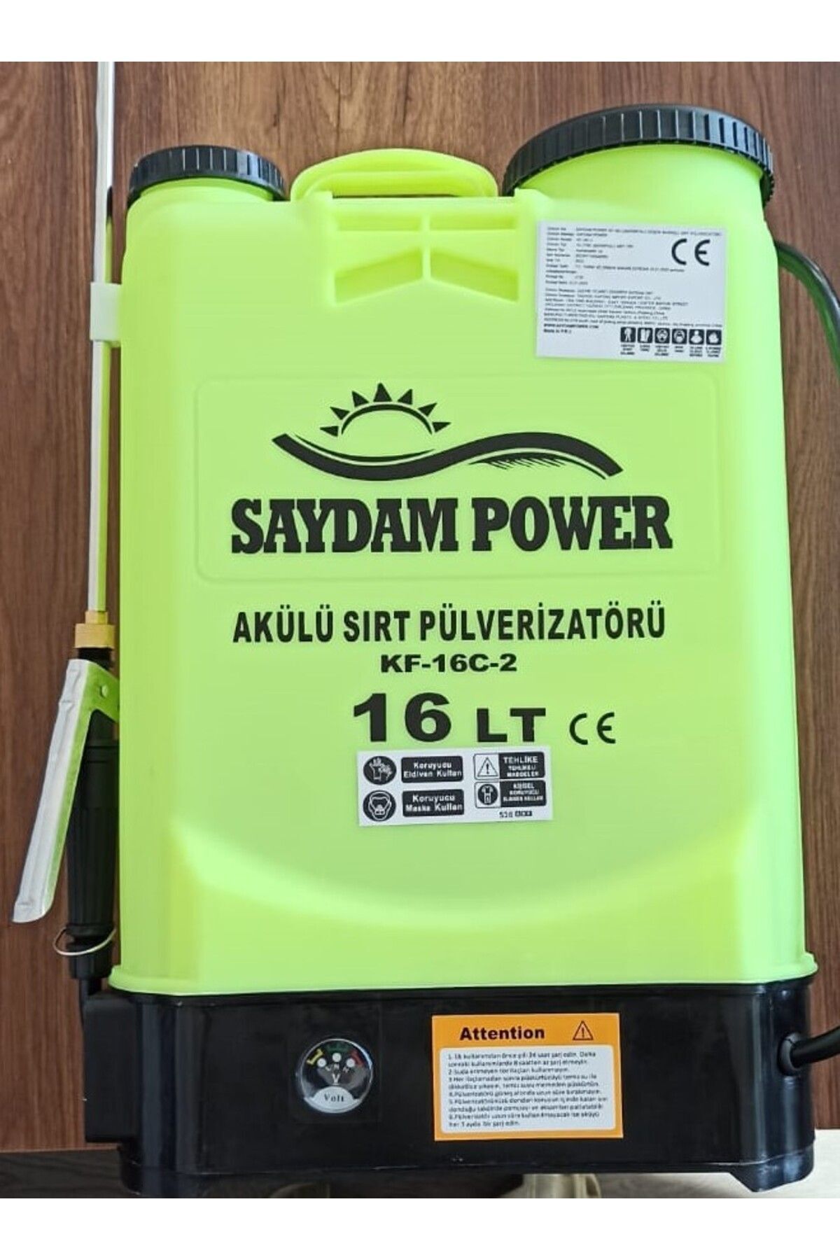 SaydamPower SAYDAM POWER 16 LT AKÜLÜ İLAÇLAMA POMPASI(SIRT PÜLVERİZATÖRÜ)