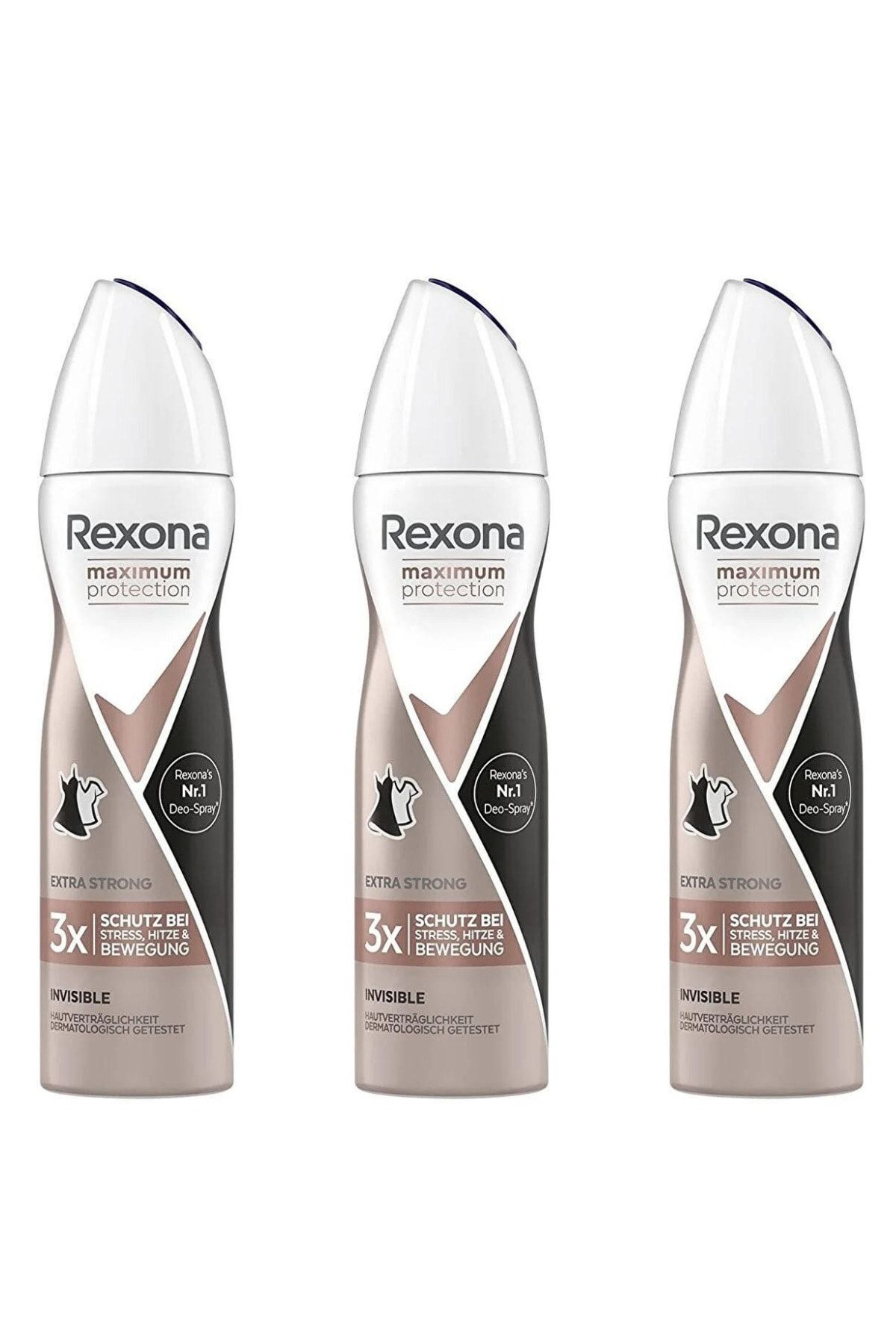 Rexona Maximum Protection Invisible Sprey Deodorant 150 Ml 3 Kutu