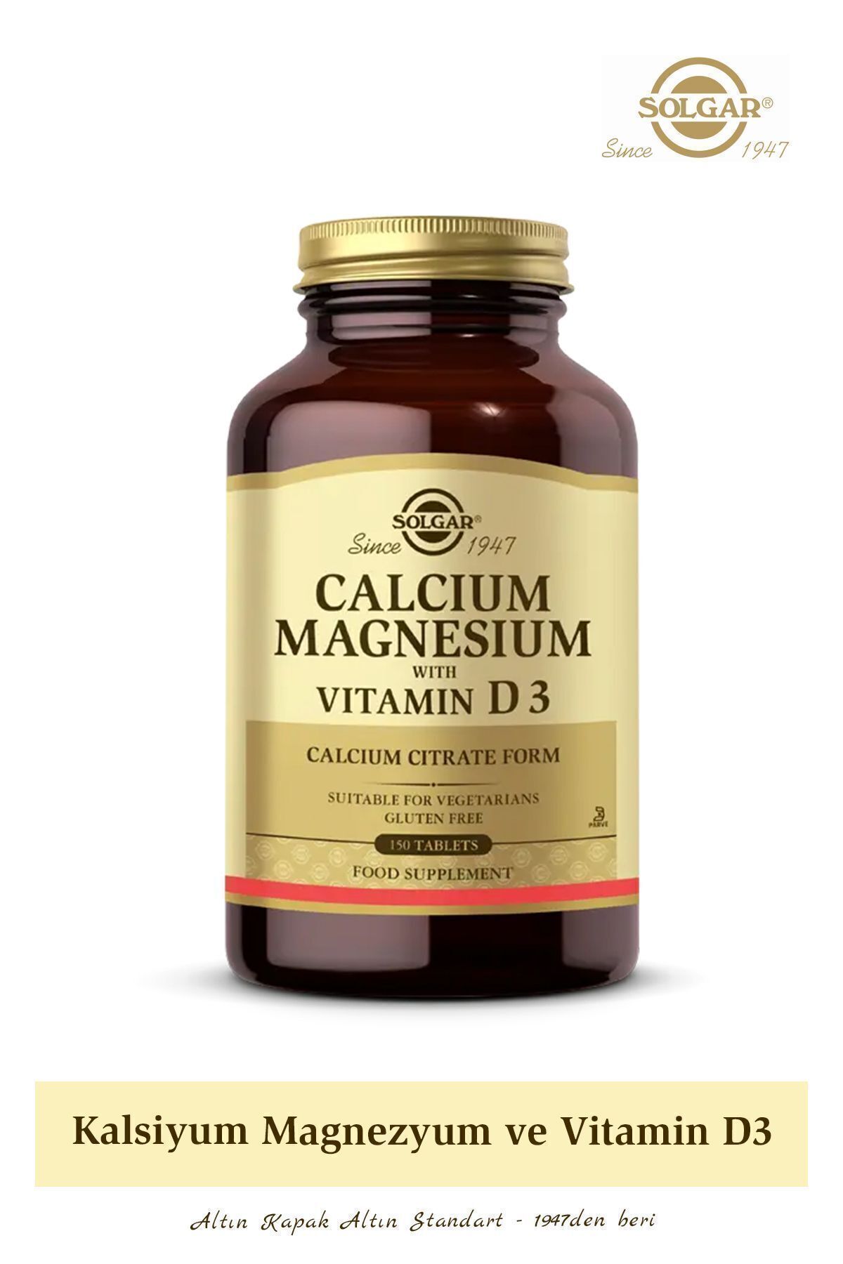 Solgar Calcium Magnesium Vitamin D3 150 Tablet