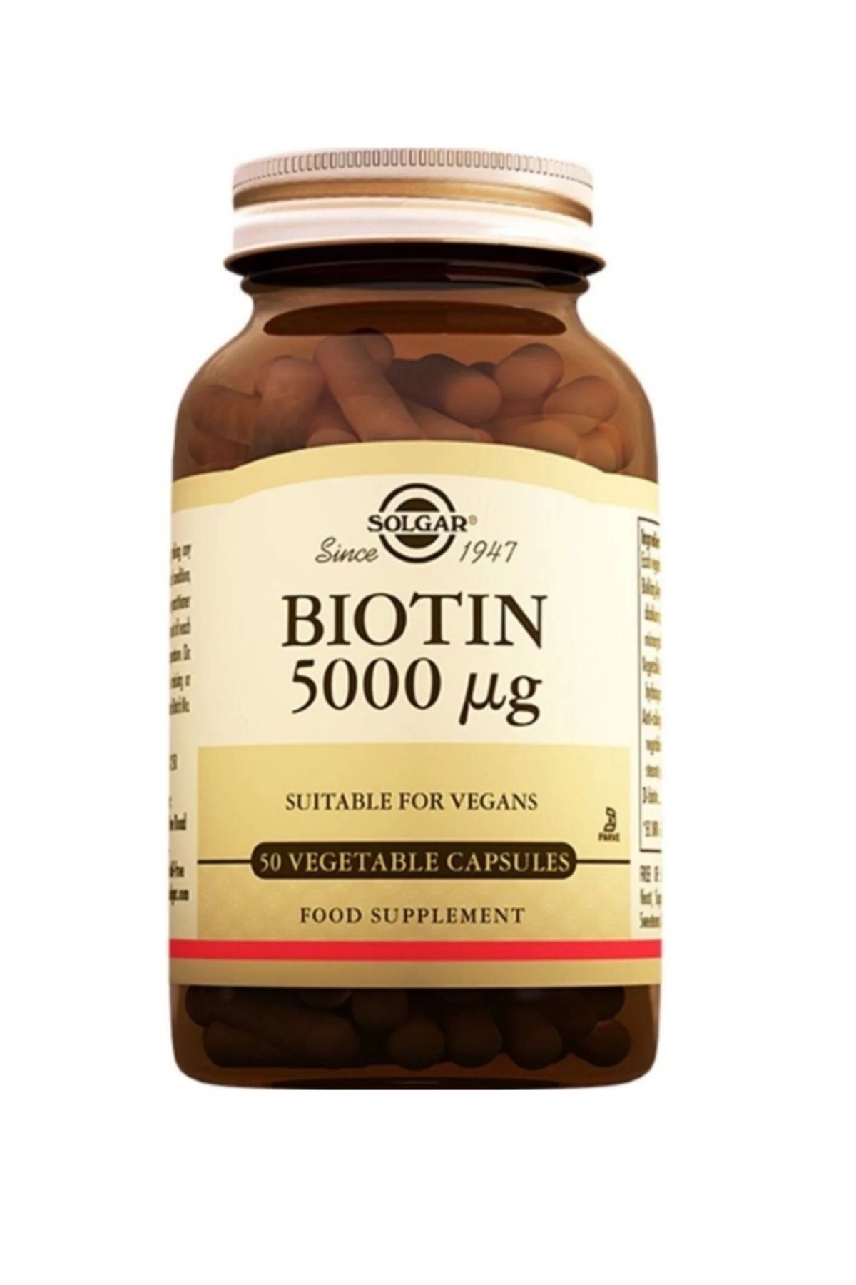 Solgar Biotin Bitkisel Kapsül 5000 Mg 50 Kapsül