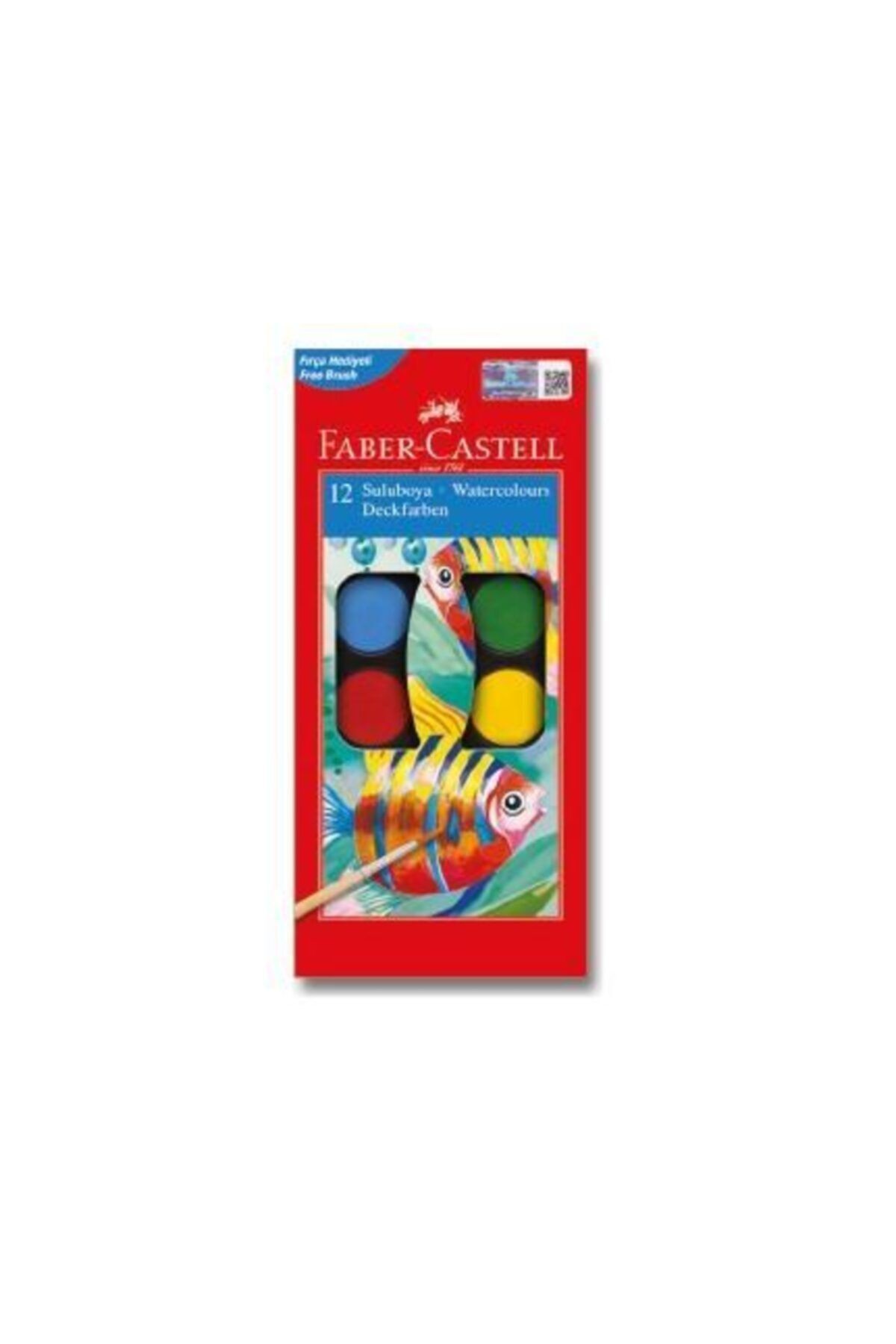 Faber Castell Küçük Hazneli Suluboya 12 Renk