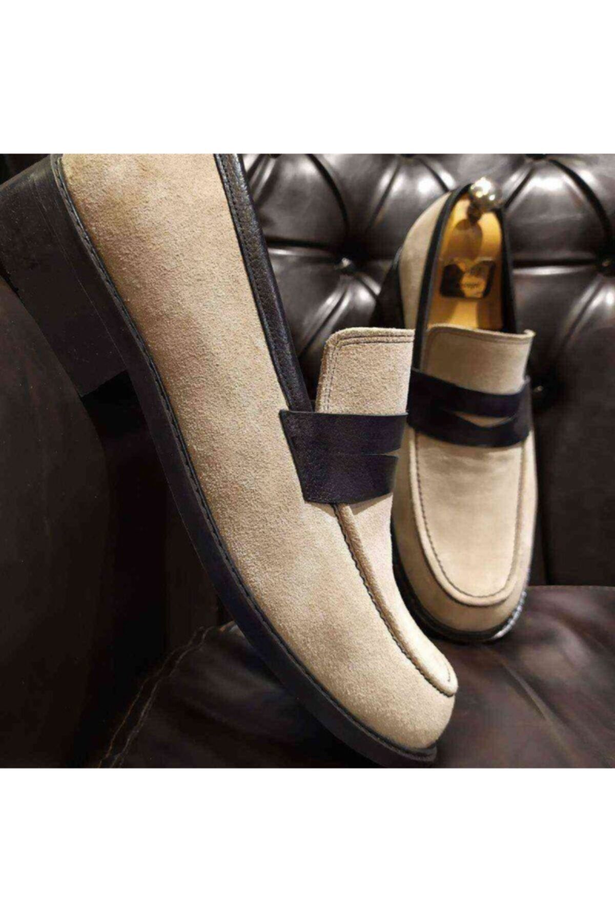 1952 Concept Erkek Kum Beji Loafer Ayakkabı