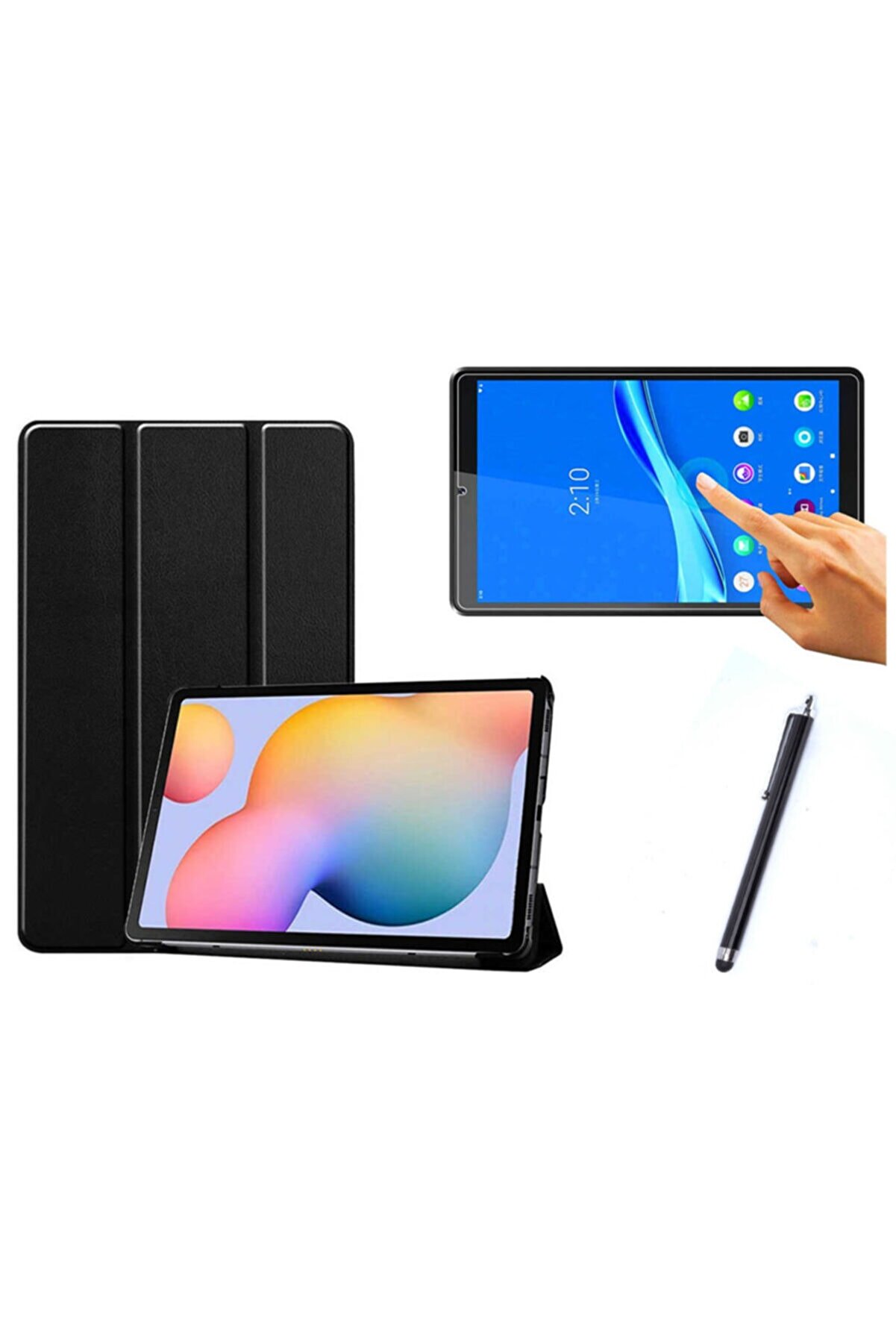 Nezih Case M10 Fhd Plus (2. Nesil) Tb-x606f 10.3 Uyumlu Smart Cover Tablet Kılıfı + Ekran Koruyucu + Kalem