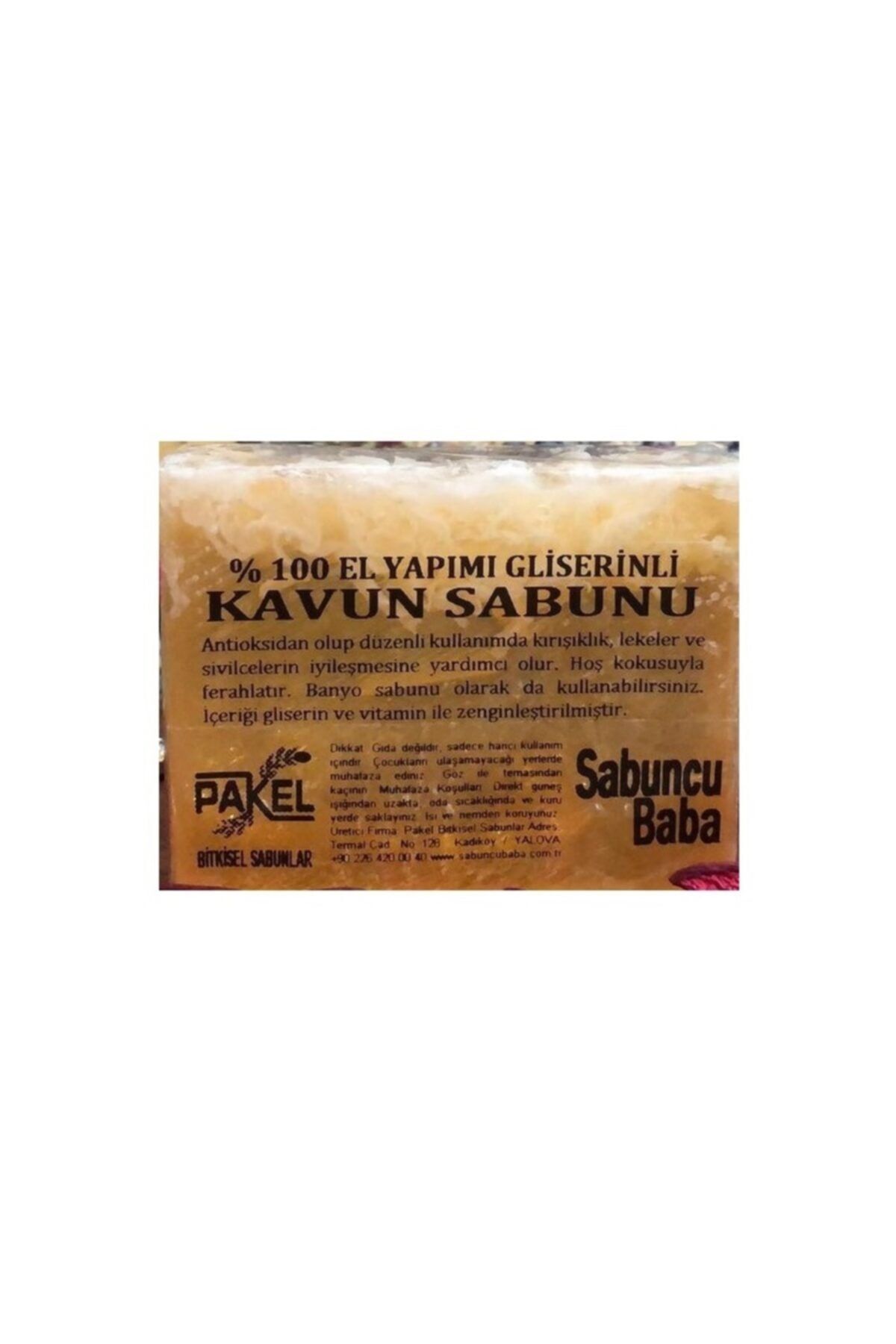 SABUNCU BABA Kırışıklık Ve Sivilce Için Kavun Sabunu %100 Elyapımı Gliserili - Aselsabun