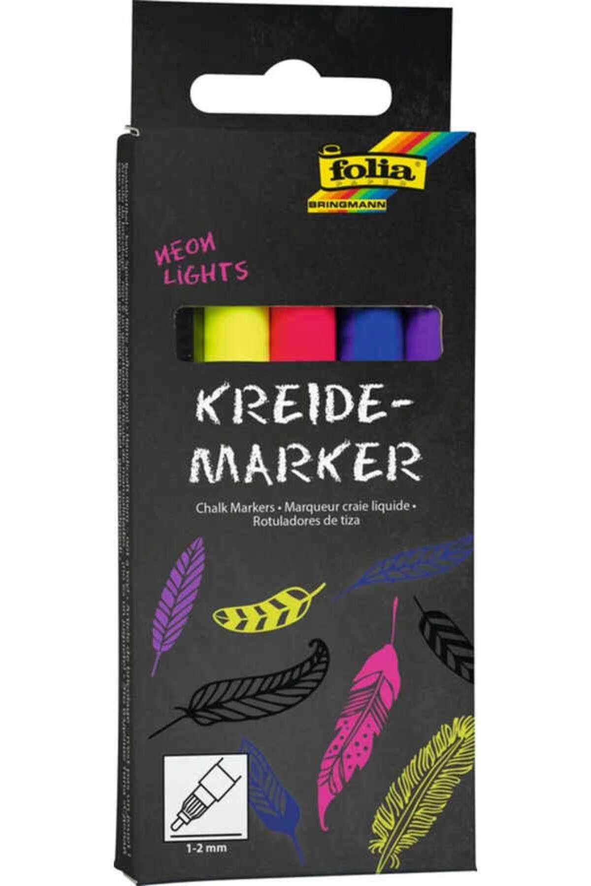 Folia Tebeşir Markör Set 5li Neon Light