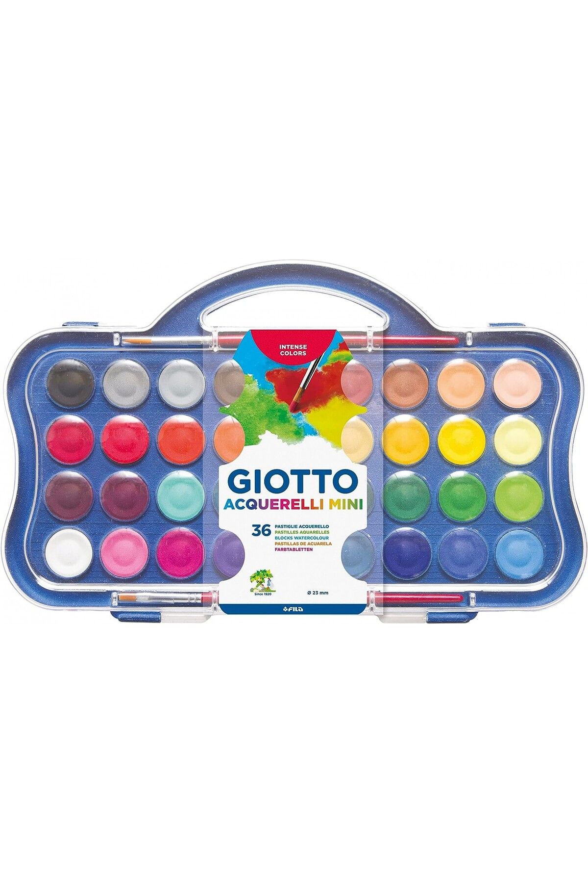 Giotto Sulu Boya 23mm 36 Renk Plastik Kutu Set