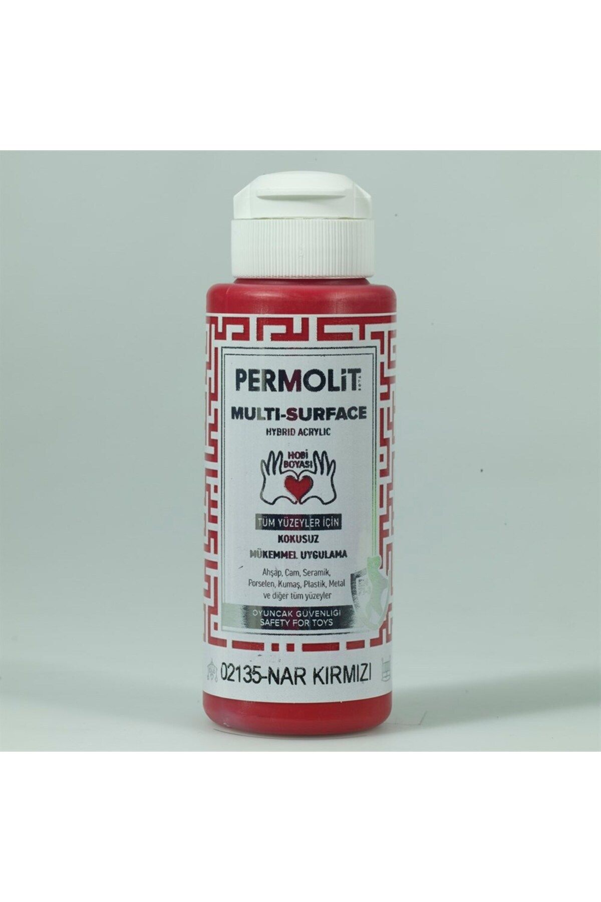 Permolit Multi-surface Nar Kırmızısı Hybrid Akrilik Hobi Boyası 120 Ml.