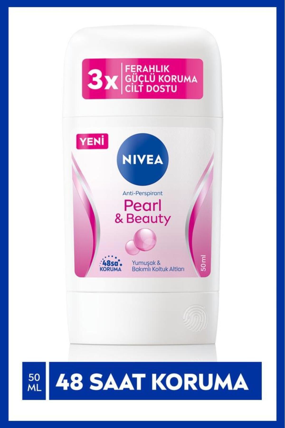 NIVEA Kadın Stick Deodorant Pearl&beauty 50ml, Ter Ve Ter Kokusuna Karşı 48 Saat Koruma, Gün Boyu Ferahlık