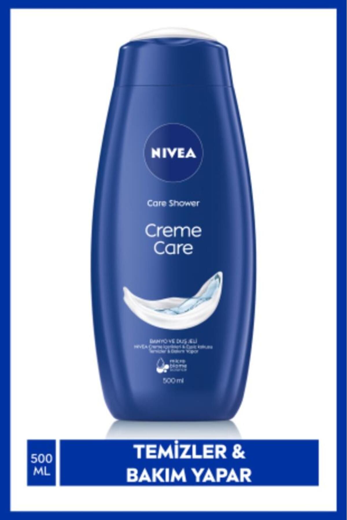 NIVEA Banyo Ve Duş Jeli Creme Care 500ml, Temizlerken Bakım Yapar, Yoğun Vücut Nemlendirici, Eşsiz Koku