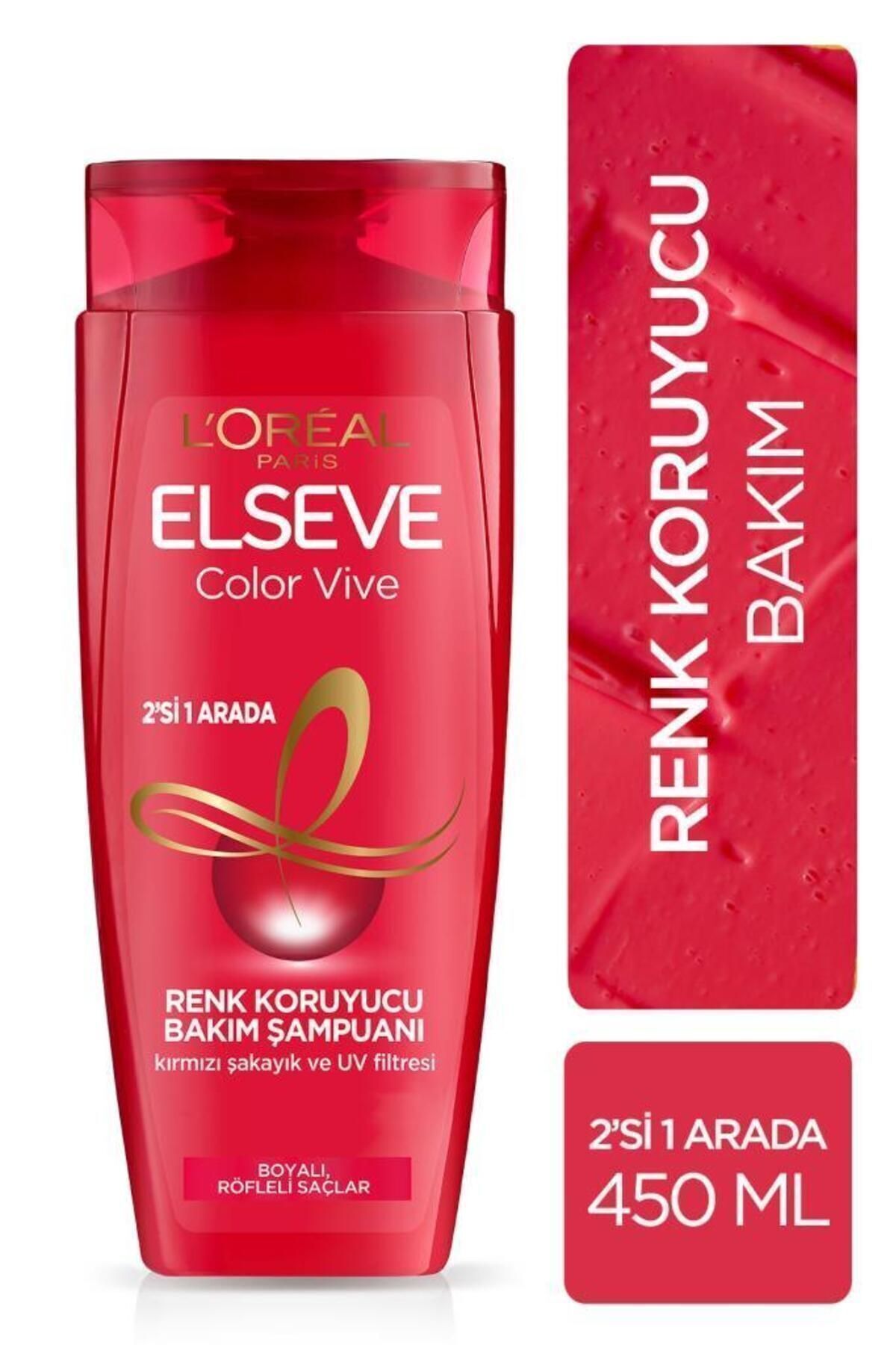 Elseve L'Oréal Paris Elseve Colorvive Renk Koruyucu Bakım Şampuanı 2'si 1 Arada 450 ml