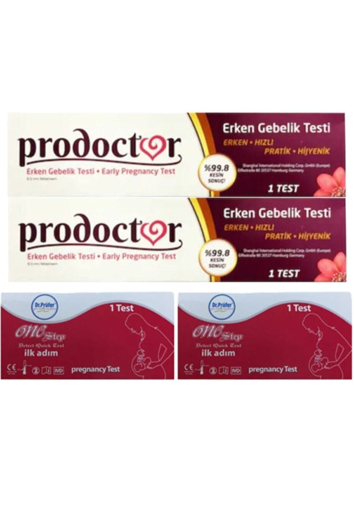Prodoctor Early Erken Gebelik Testi X 2 Adet + Hızlı Gebelik Testi Kaset Test X 2 Adet