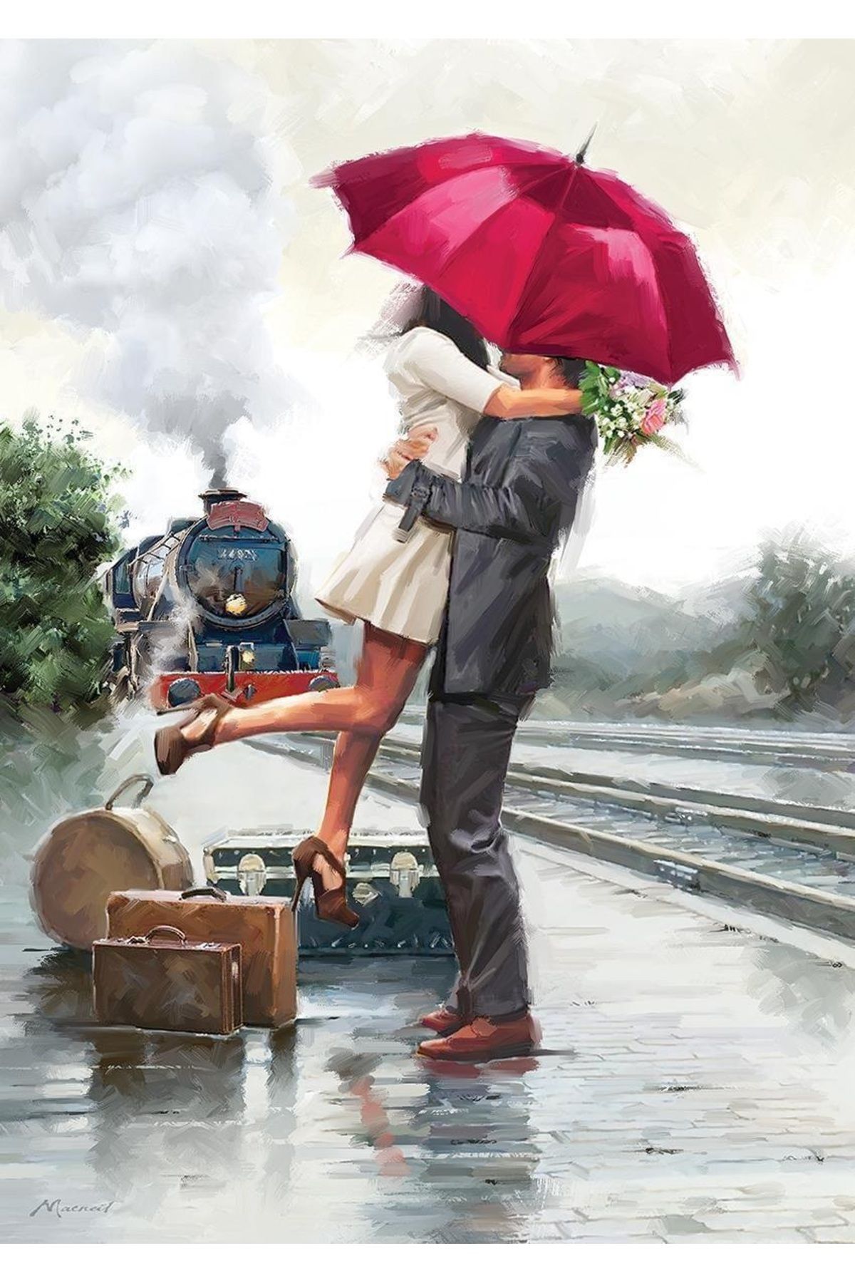 şazenur Özlenen Sevgili 1500 Parça Art Puzzle 85x60 Cm