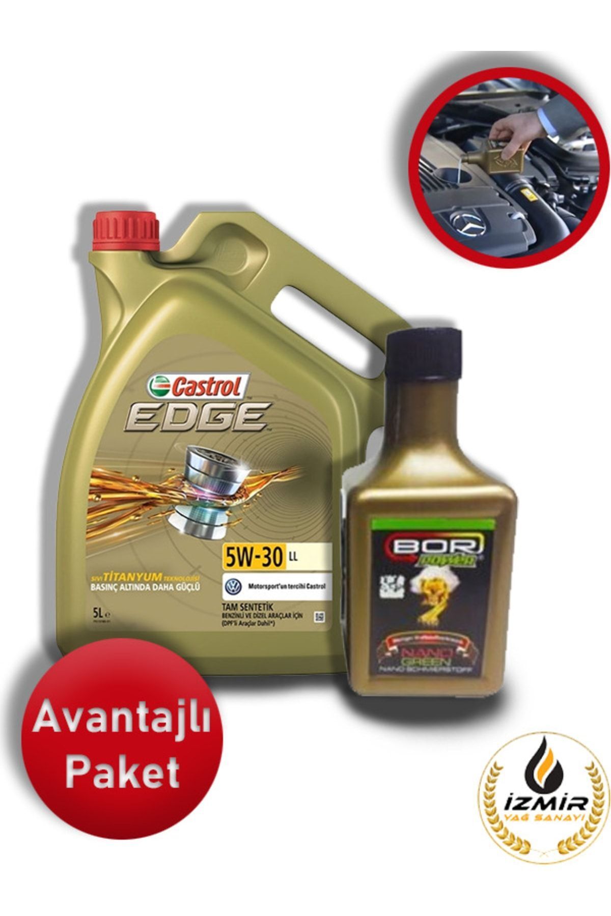 Castrol Edge 5w 30 5 Lt 2022 Tarihli Bor Power Nano Green 250 ml