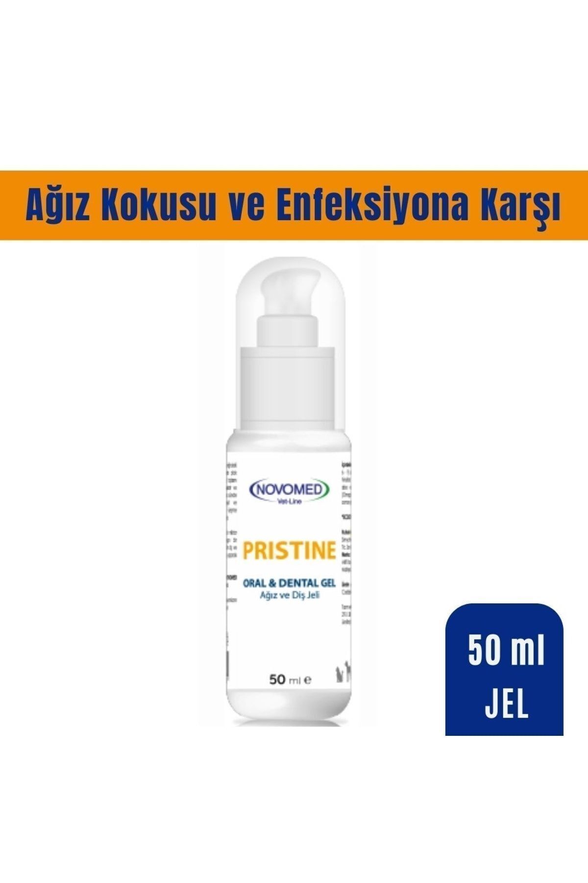 novomed - Pristine Kedi Ve Köpek Ağız Diş Jeli 50 Ml