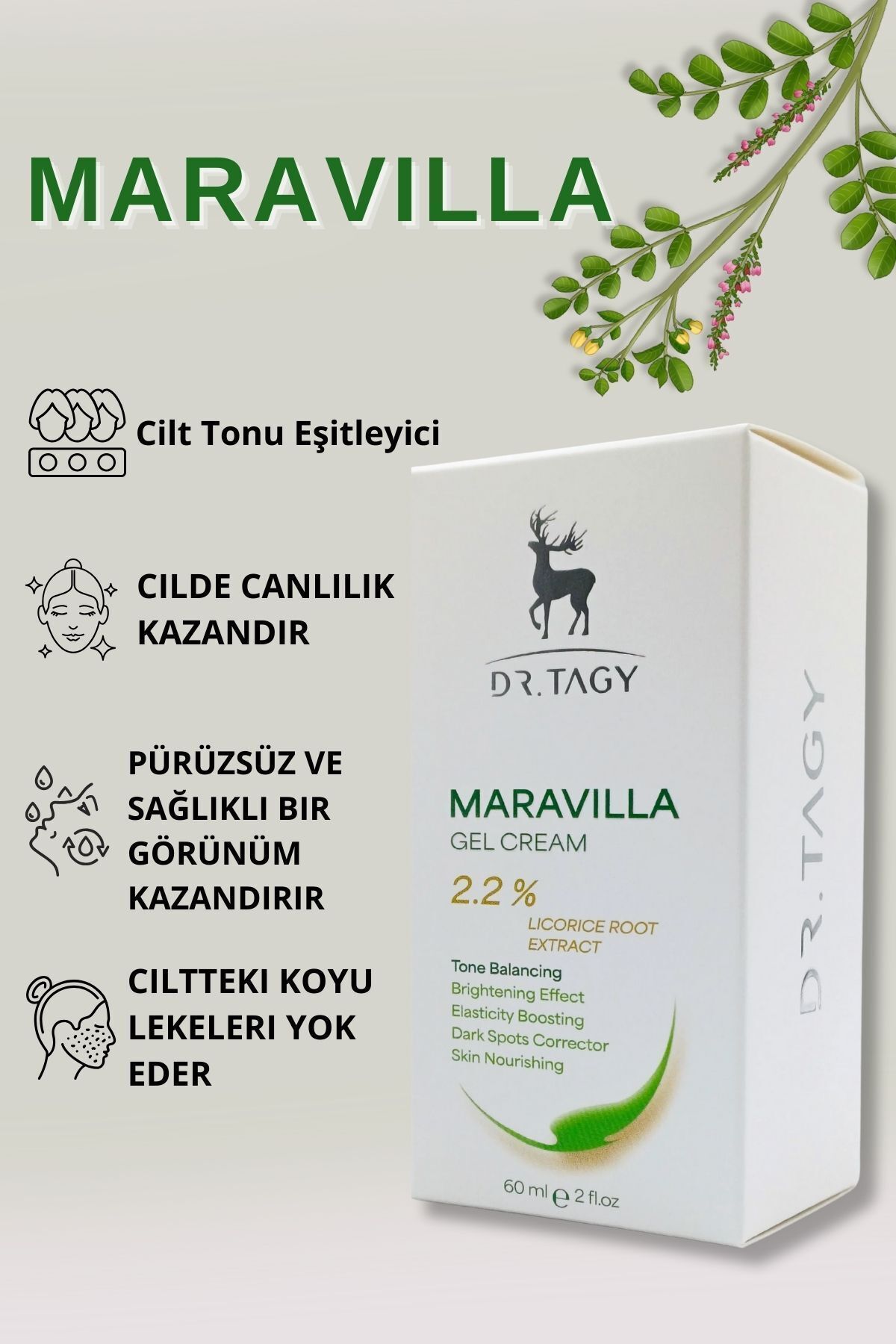 DR TAGY MARAVILLA YÜZ Cilt Tonu Eşitleyici CILTTEKI KOYU LEKELERI YOK EDER