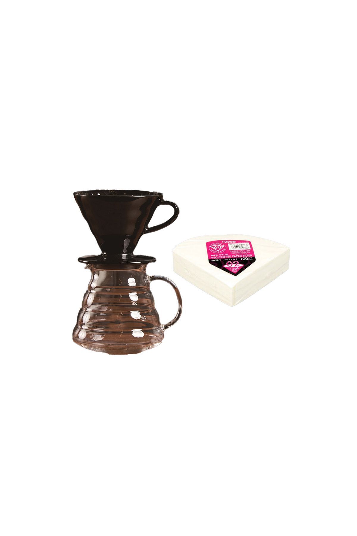 Grossberg Coffee V60-02 Dripper &600 Ml Kahve Sürahisi& V60 Filtre Kağıdı