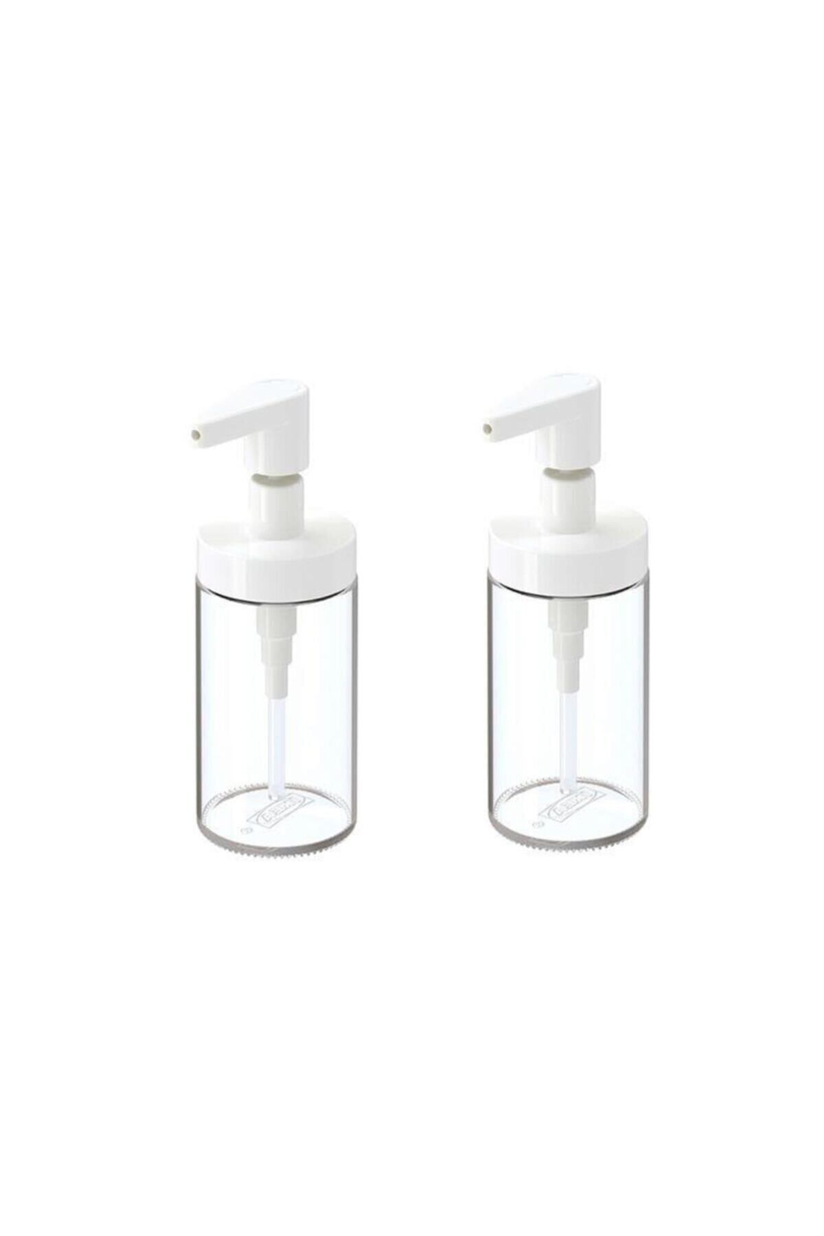 IKEA Beyaz Tackan Sıvı Sabunluk Cam - Beyaz Kapaklı X 2 Adet Cam