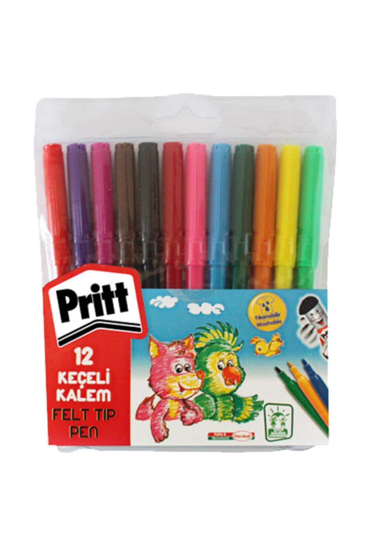 Pritt Keçeli Boya Kalemi 12 Renk