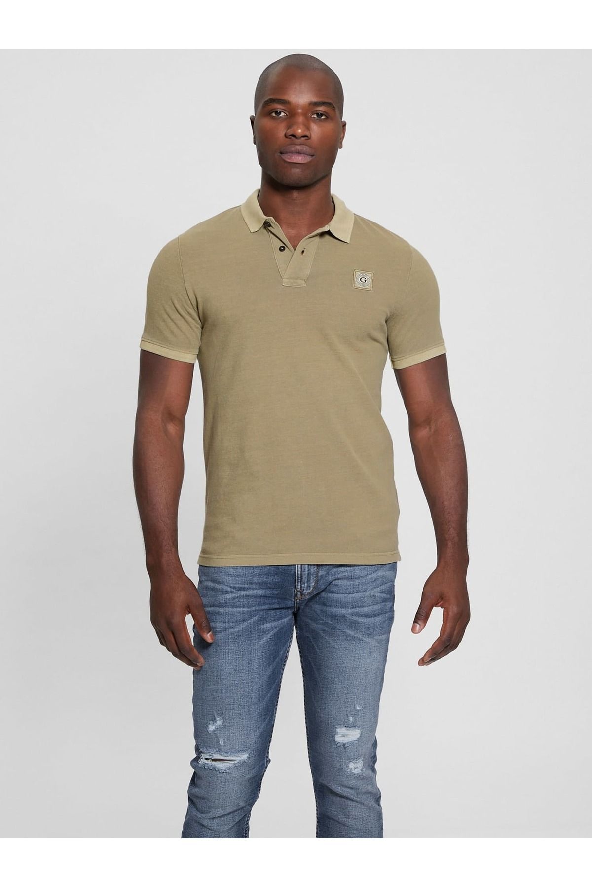 Guess Washed Erkek Slim Fit Polo T-Shirt