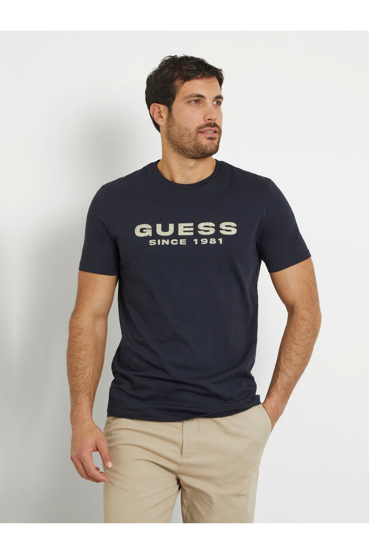 Guess Logo Erkek Slim Fit T-shirt